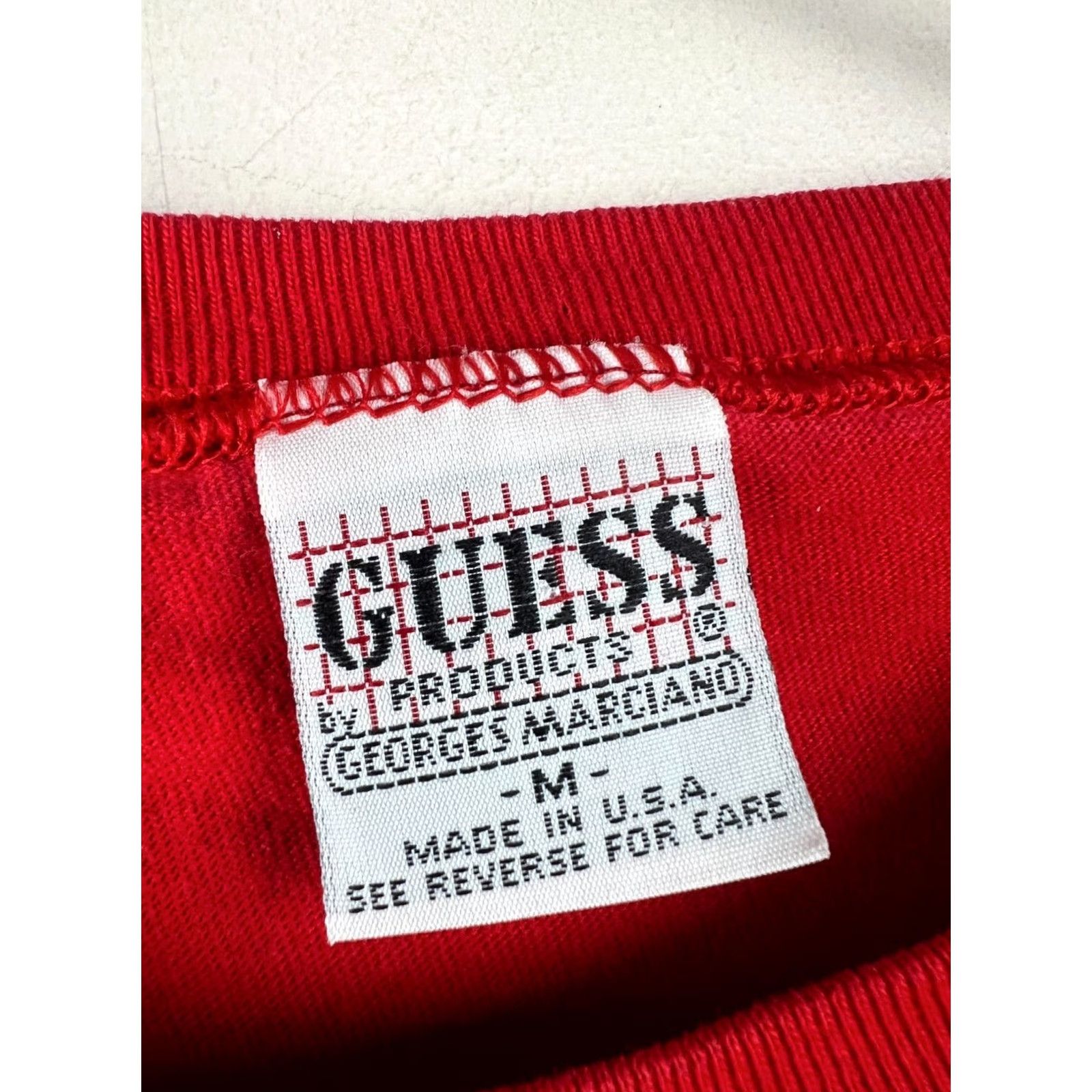 Guess VINTAGE GUESS T-Shirt Women’s M USA Made Red Short Sleeve Size M / US 6-8 / IT 42-44 - 4 Thumbnail