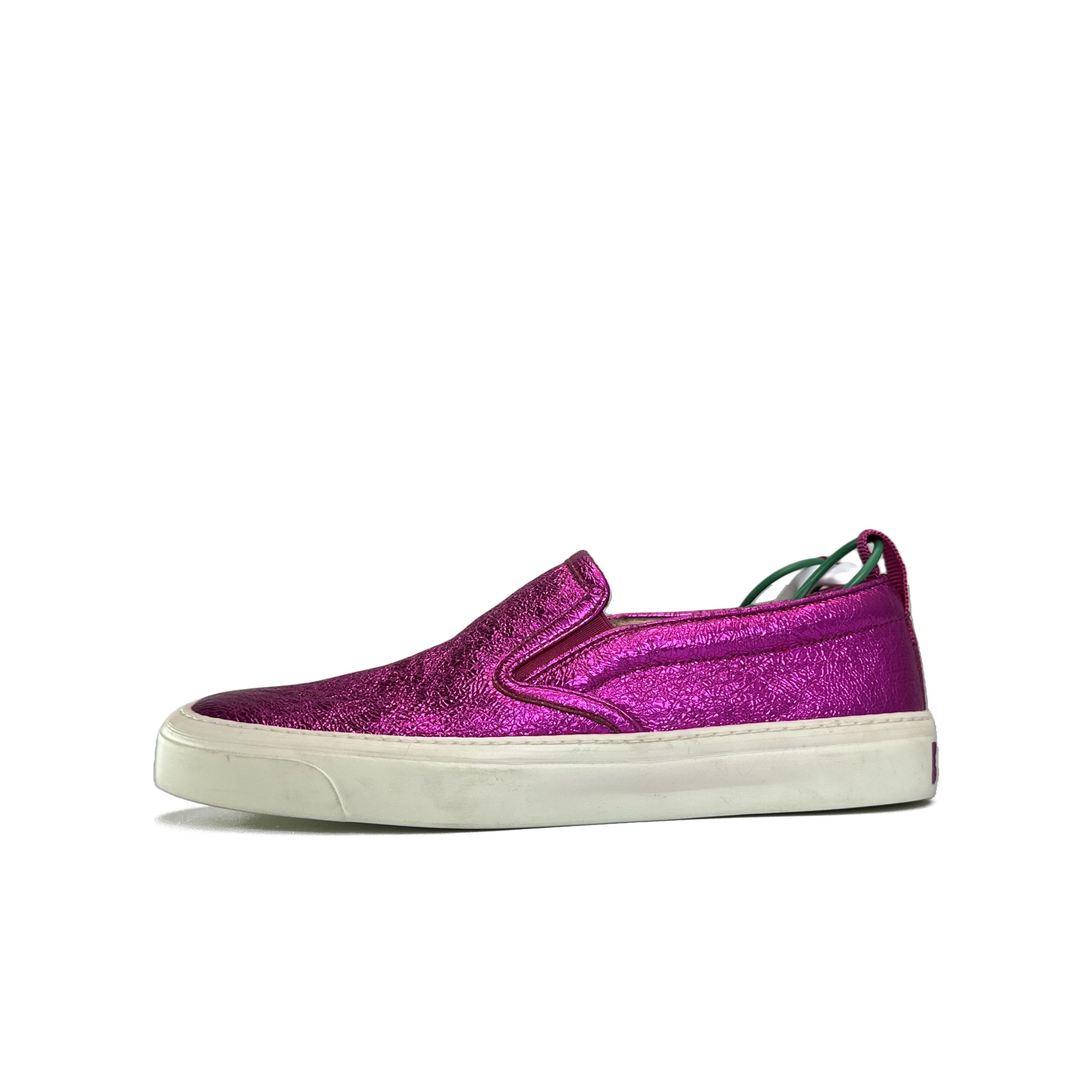 Gucci Gucci Leather Fashion Slip-On Sneakers Plum Color Size US 5.5 / EU 38 - 1 Thumbnail