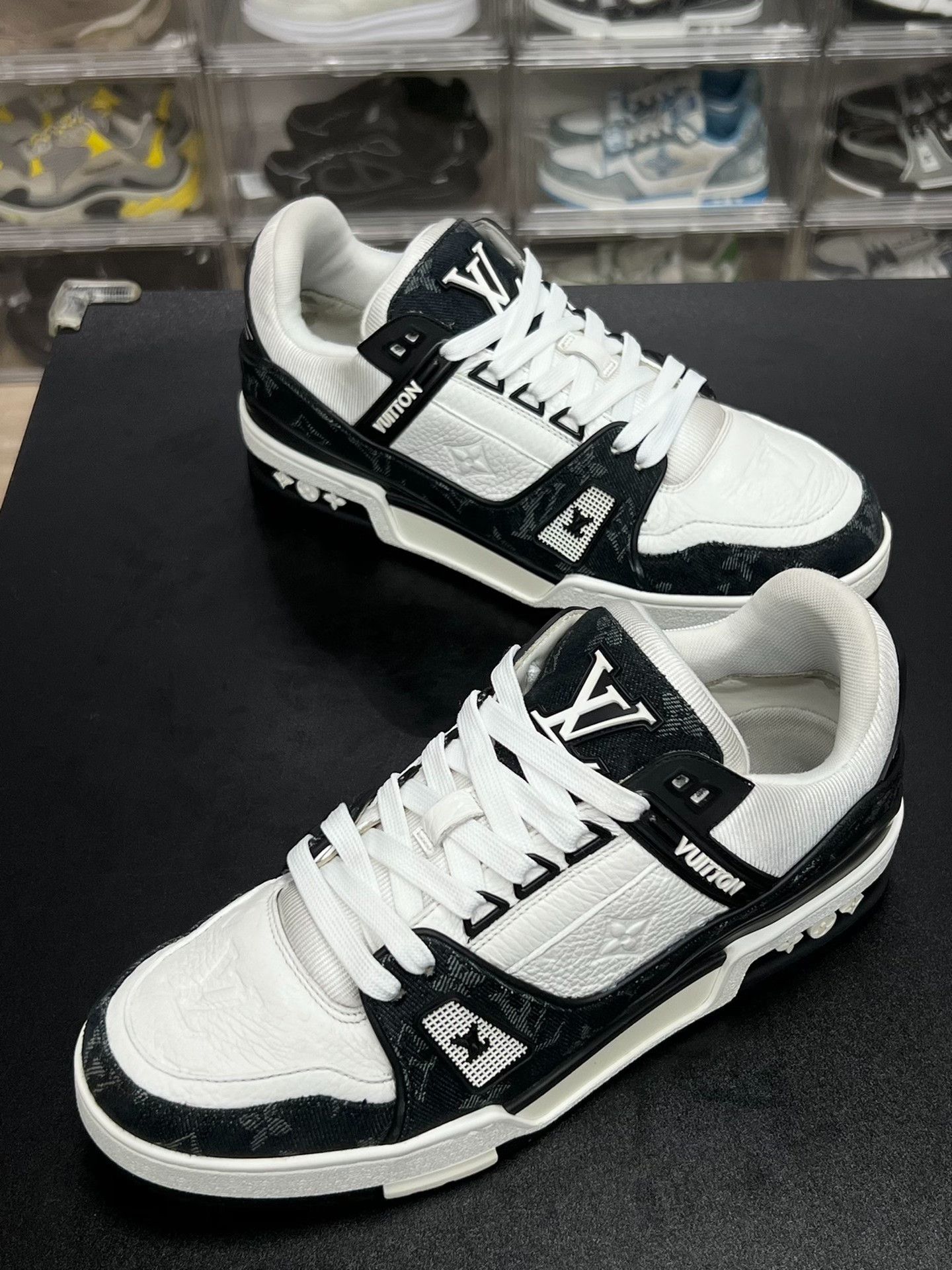 Louis Vuitton Louis Vuitton Training Denim Black Lowtop Sneakers 7 Men Size US 7 / EU 40 - 1 Thumbnail