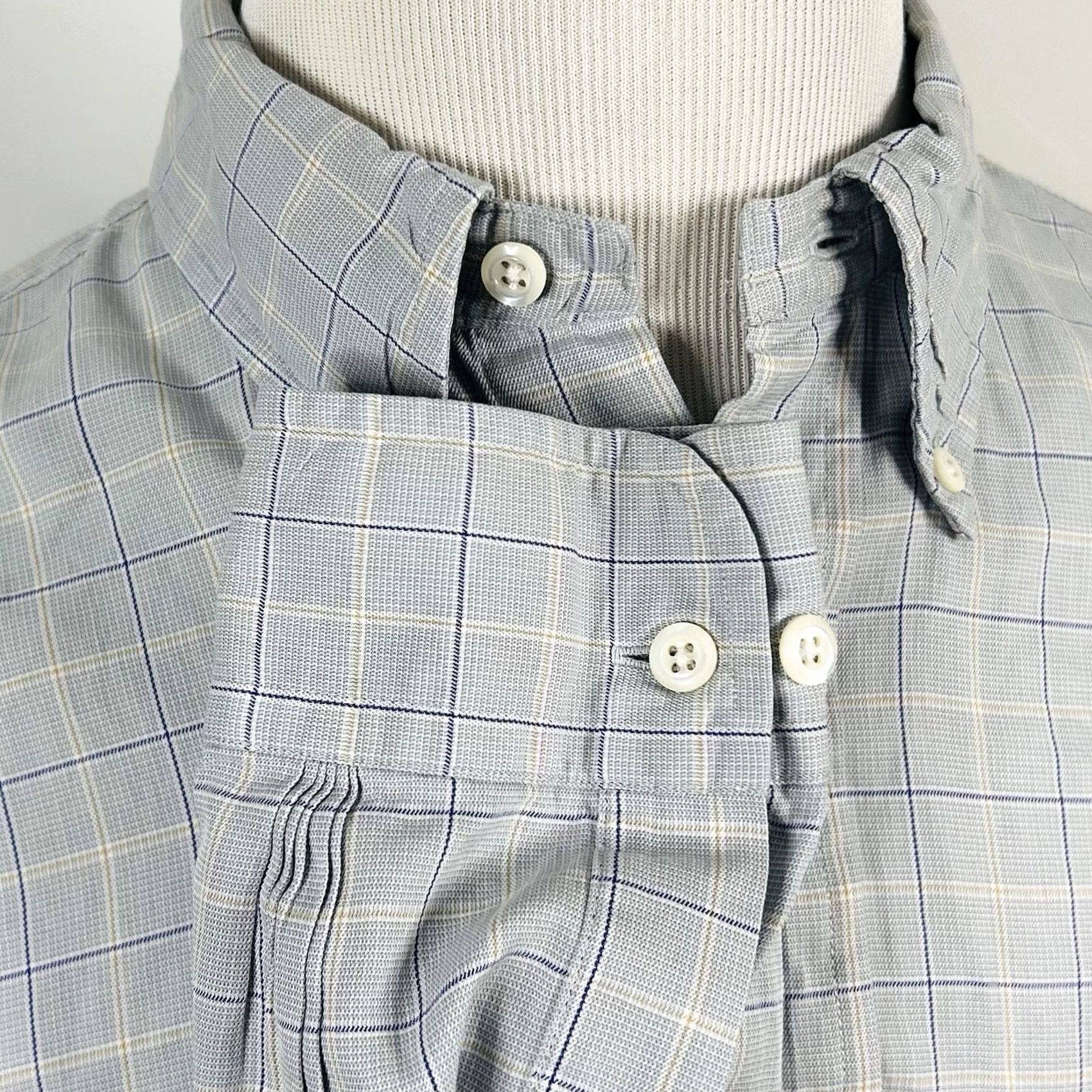 Brooks Brothers Brooks Brothers Country Club Button-Down Shirt Glen Plaid Gray Blue Cotton Large Multicolor Mens Regular Long Sleeve Collared Shirt Size US L / EU 52-54 / 3 - 4 Thumbnail