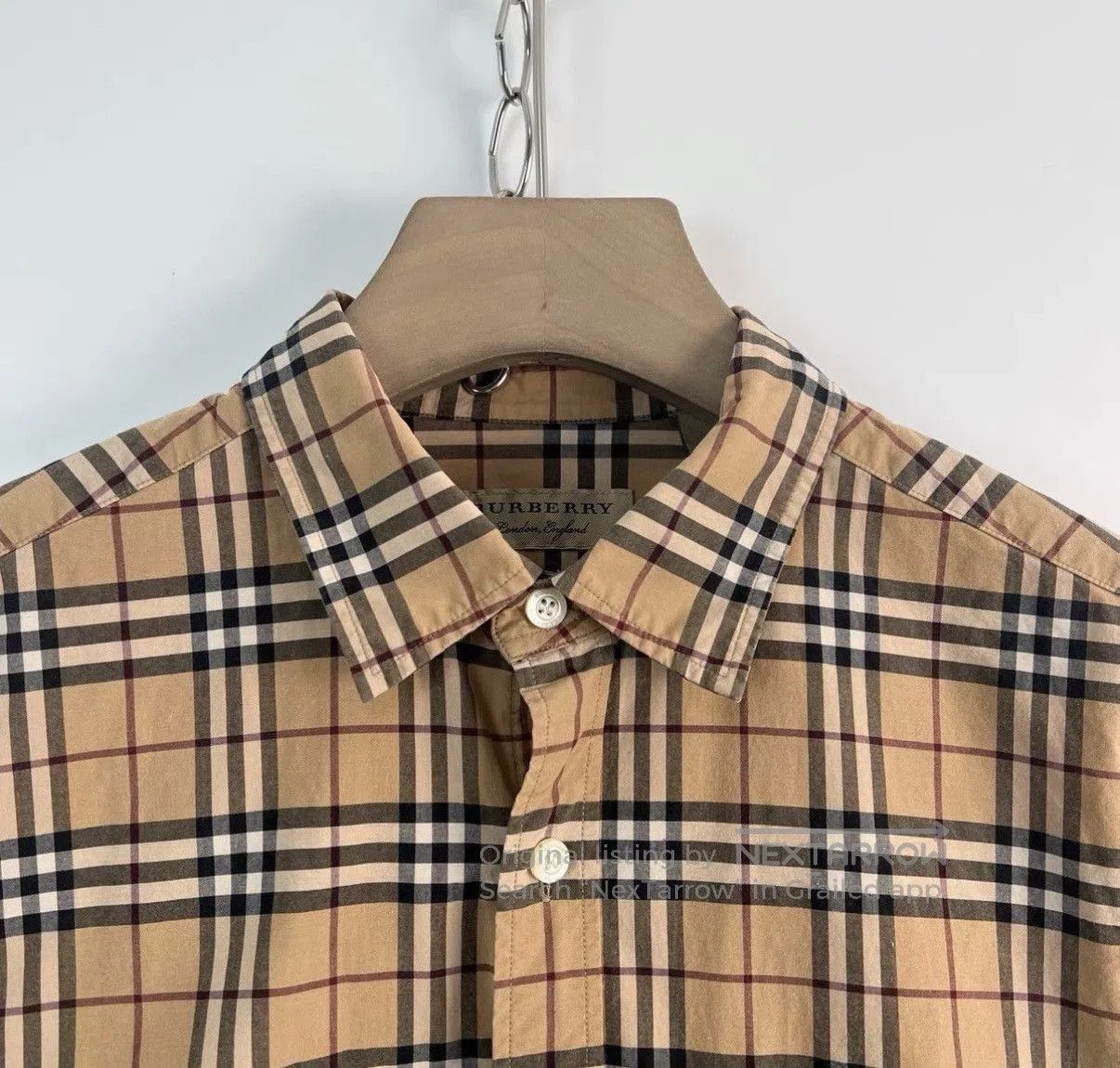 Burberry Beige Plaid Long Sleeve Button. Size US M / EU 48-50 / 2 - 3 Thumbnail