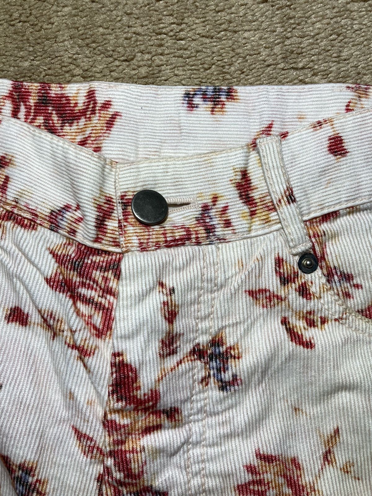 Ann Demeulemeester SS14 Ann Demeulemeester Floral Corduroy Jeans Pants XXS 2014 Size US 30 / EU 46 - 5 Thumbnail