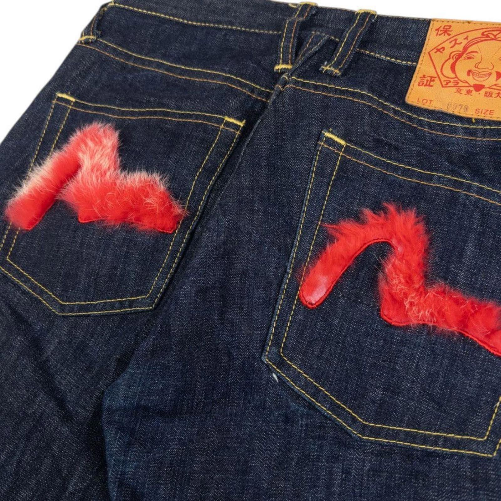 Evisu Vintage Evisu Double Fur Gull Japanese Denim Jeans Size W29 Size US 29 - 6 Thumbnail