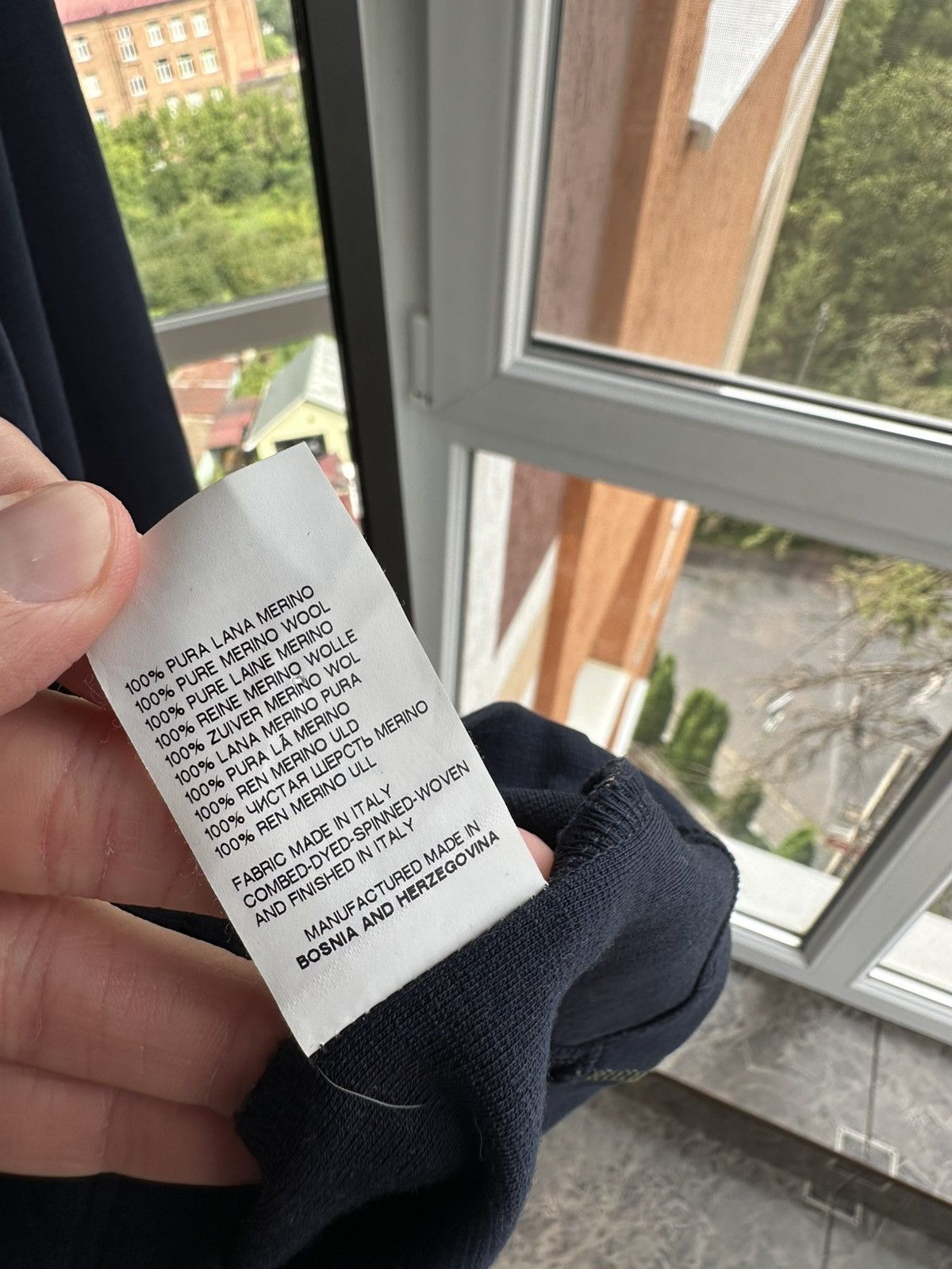Outdoor Voices REDA Rewoolution Navy Blue Merino Wool Hoodie Size XL Size US XL / EU 56 / 4 - 8 Thumbnail