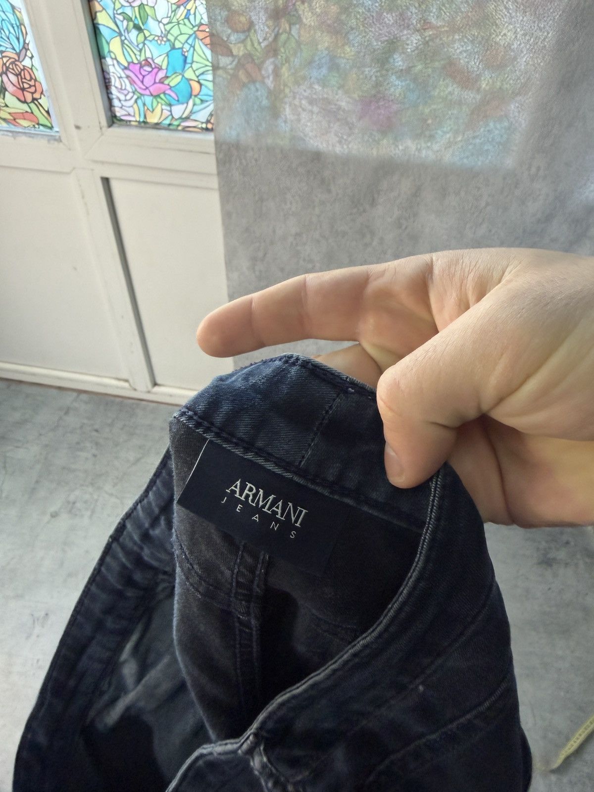 Armani Vintage Armani Jeans Black Denim Pants Size US 29 - 8 Thumbnail