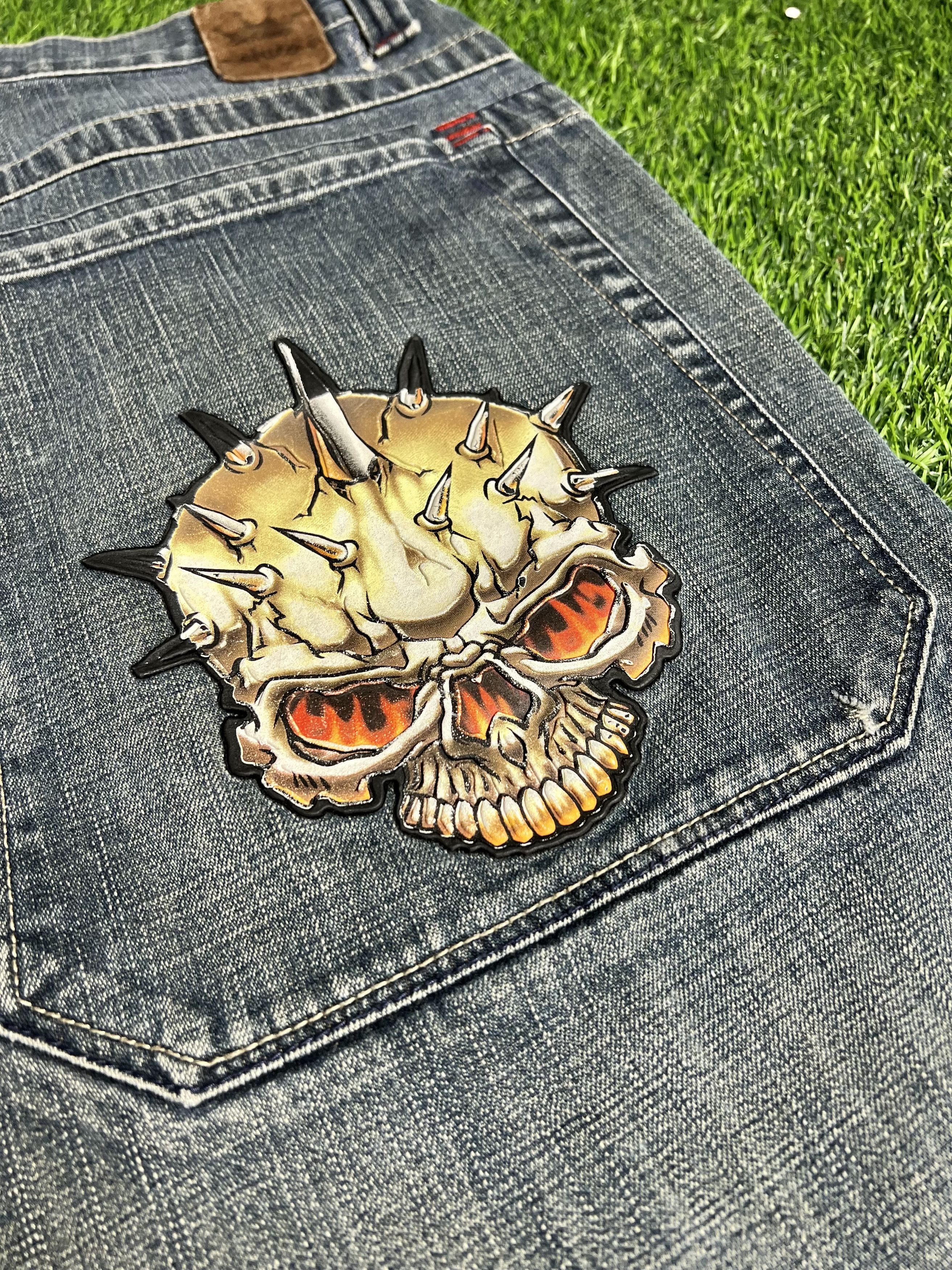 JNCO Vintage Y2K Jnco Skull Short Size US 36 / EU 52 - 3 Thumbnail