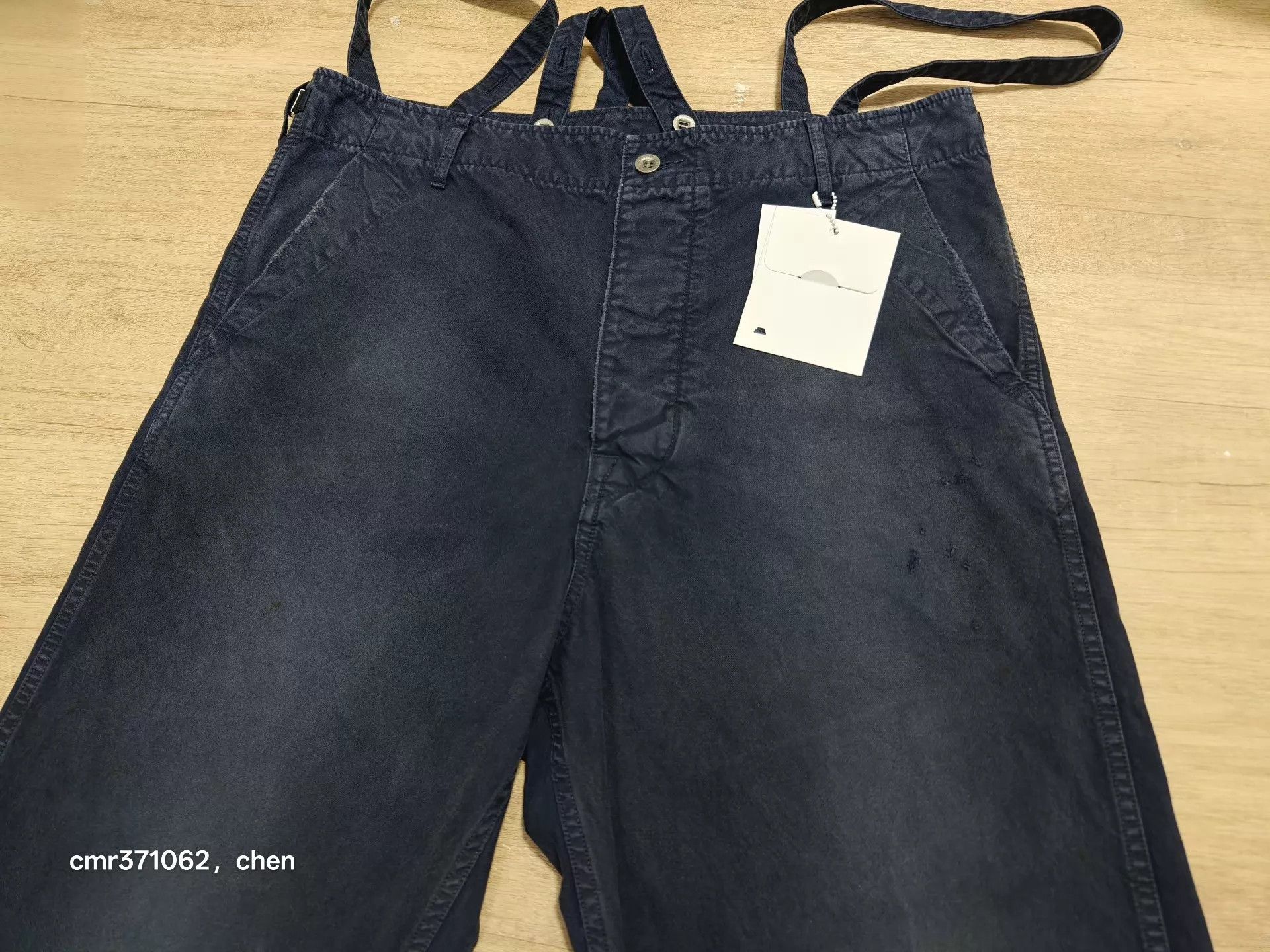 Visvim VISVIM 23SS ALPER BRACES CHINO CRASH Navy 2 Chinos Size US 32 / EU 48 - 2 Thumbnail