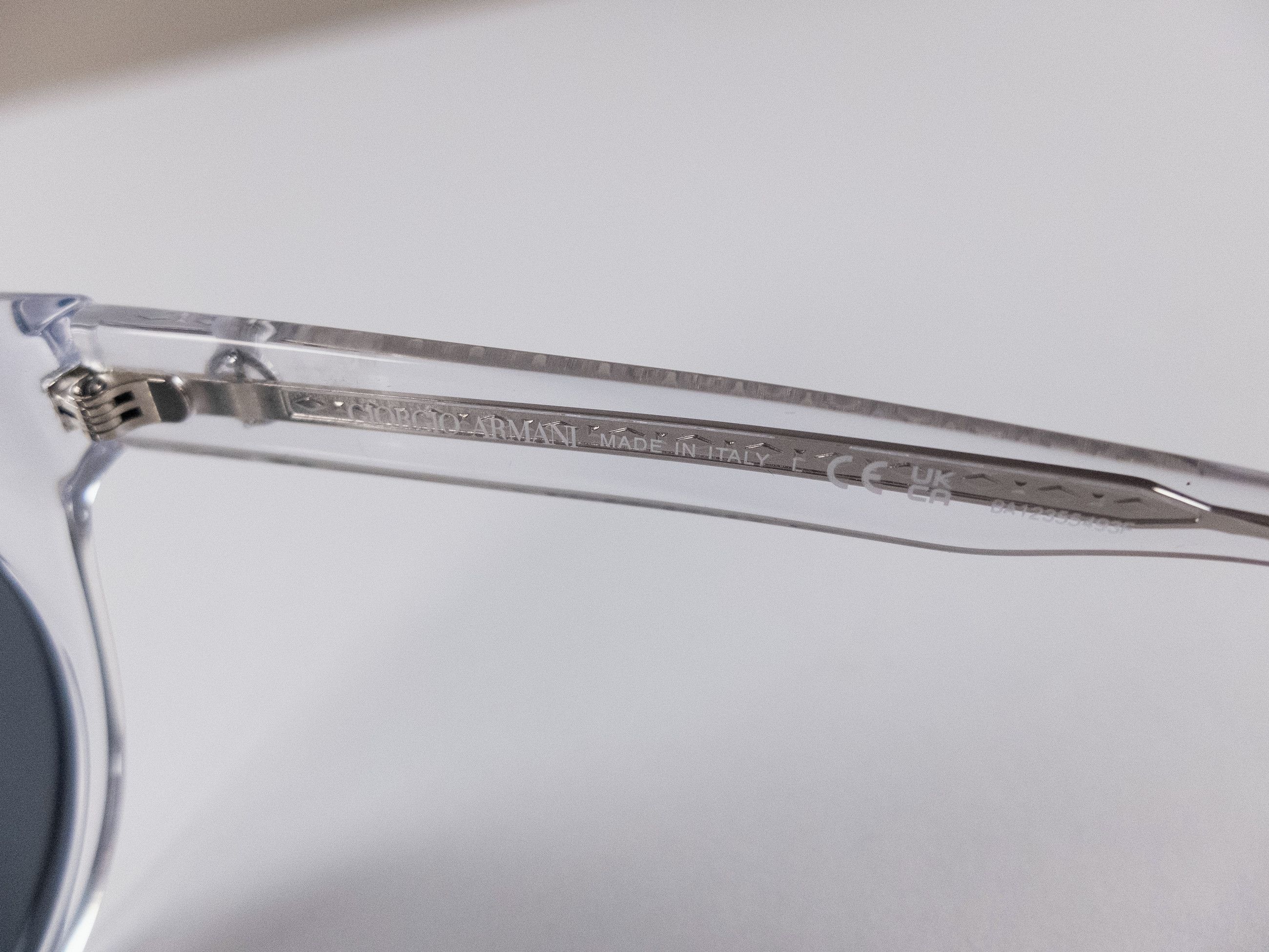 Giorgio Armani GIORGIO ARMANI Runway clear round acetate sunglasses Size ONE SIZE - 8 Thumbnail