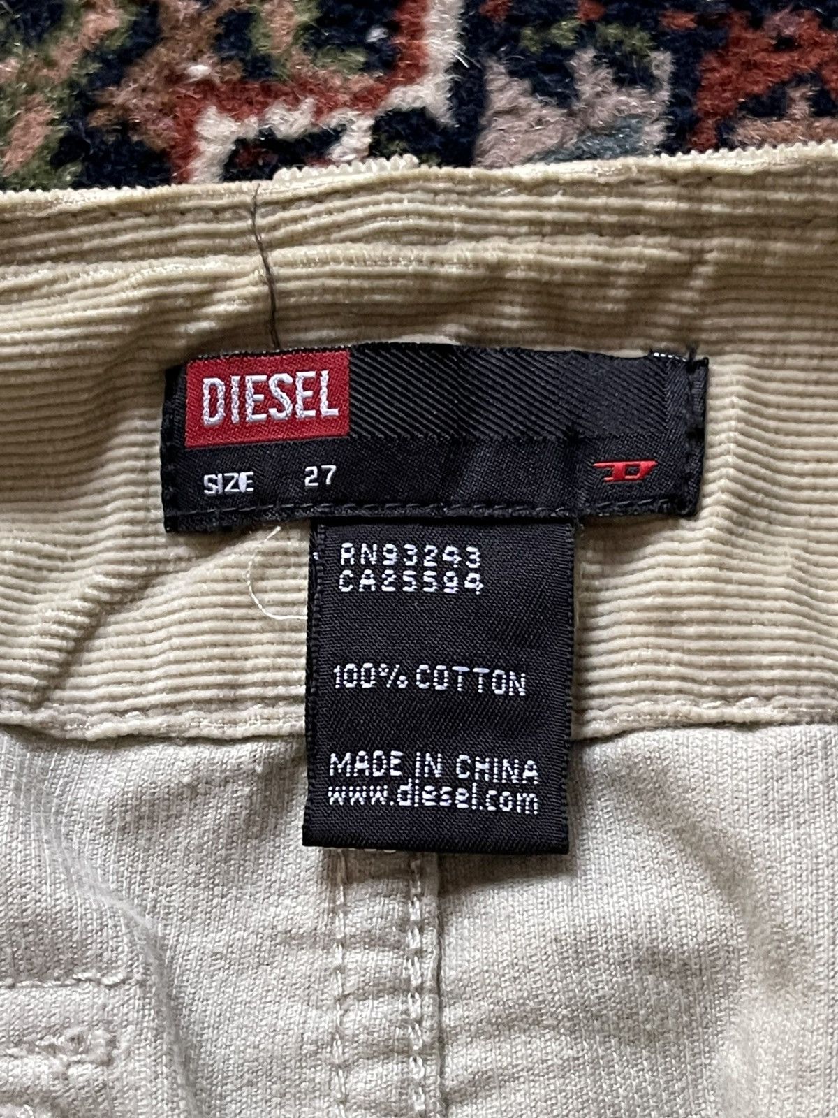Diesel Vintage Diesel Corduroy Mini Skirt Asymmetric y2k Size 26" / US 2 / IT 38 - 3 Thumbnail