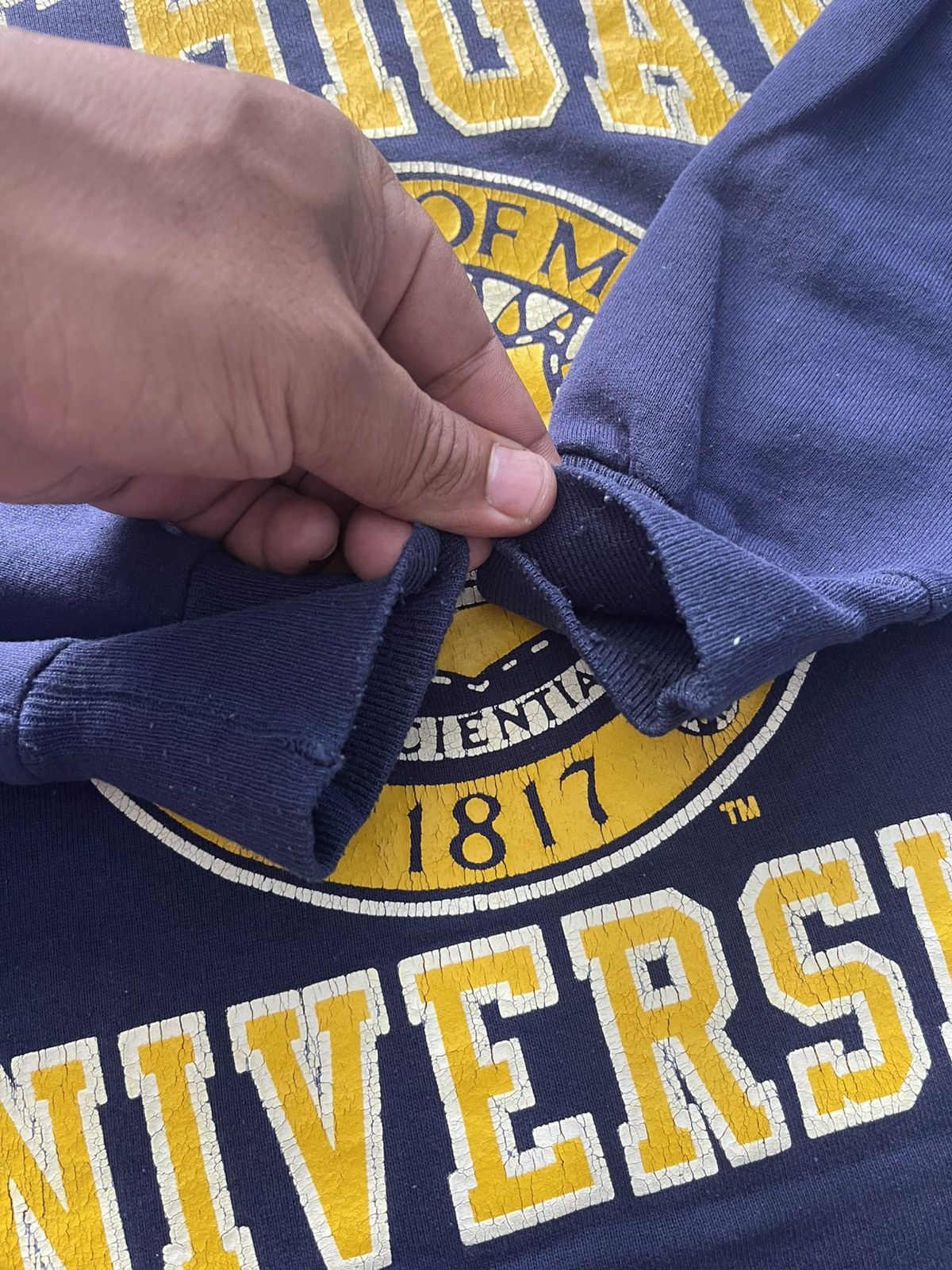 Russell Athletic VINTAGE UNIVERSITY OF MICHIGAN 1817 SPELL OUT VERY RARE Size US M / EU 48-50 / 2 - 6 Thumbnail