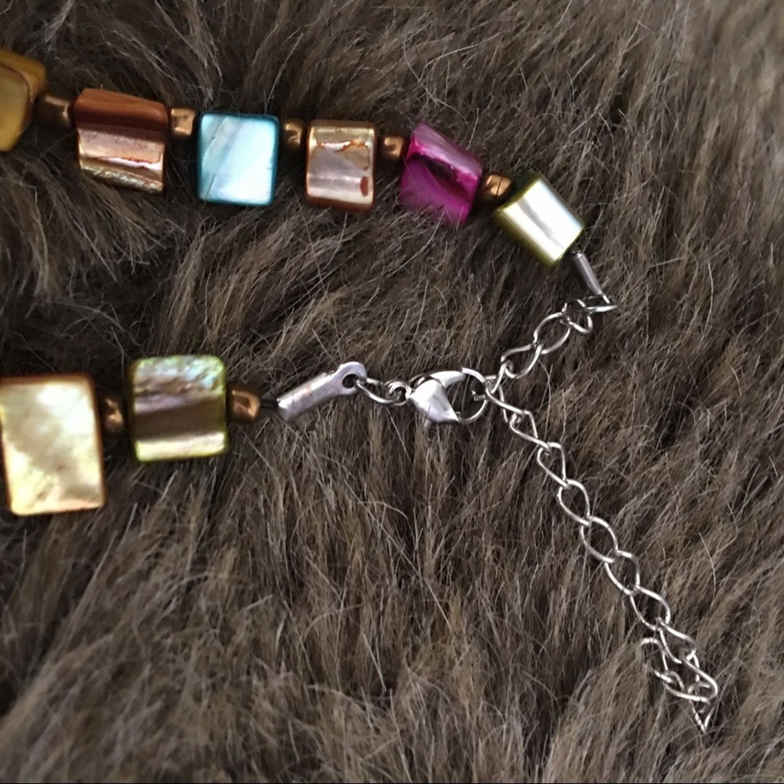 Vintage Vintage multi tone abalone shell necklace Size ONE SIZE - 7 Thumbnail