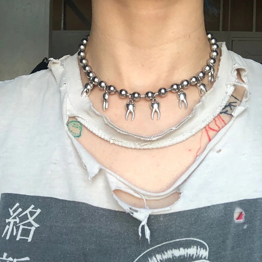 Vintage Y2K Teeth Necklace Size ONE SIZE - 1 Thumbnail