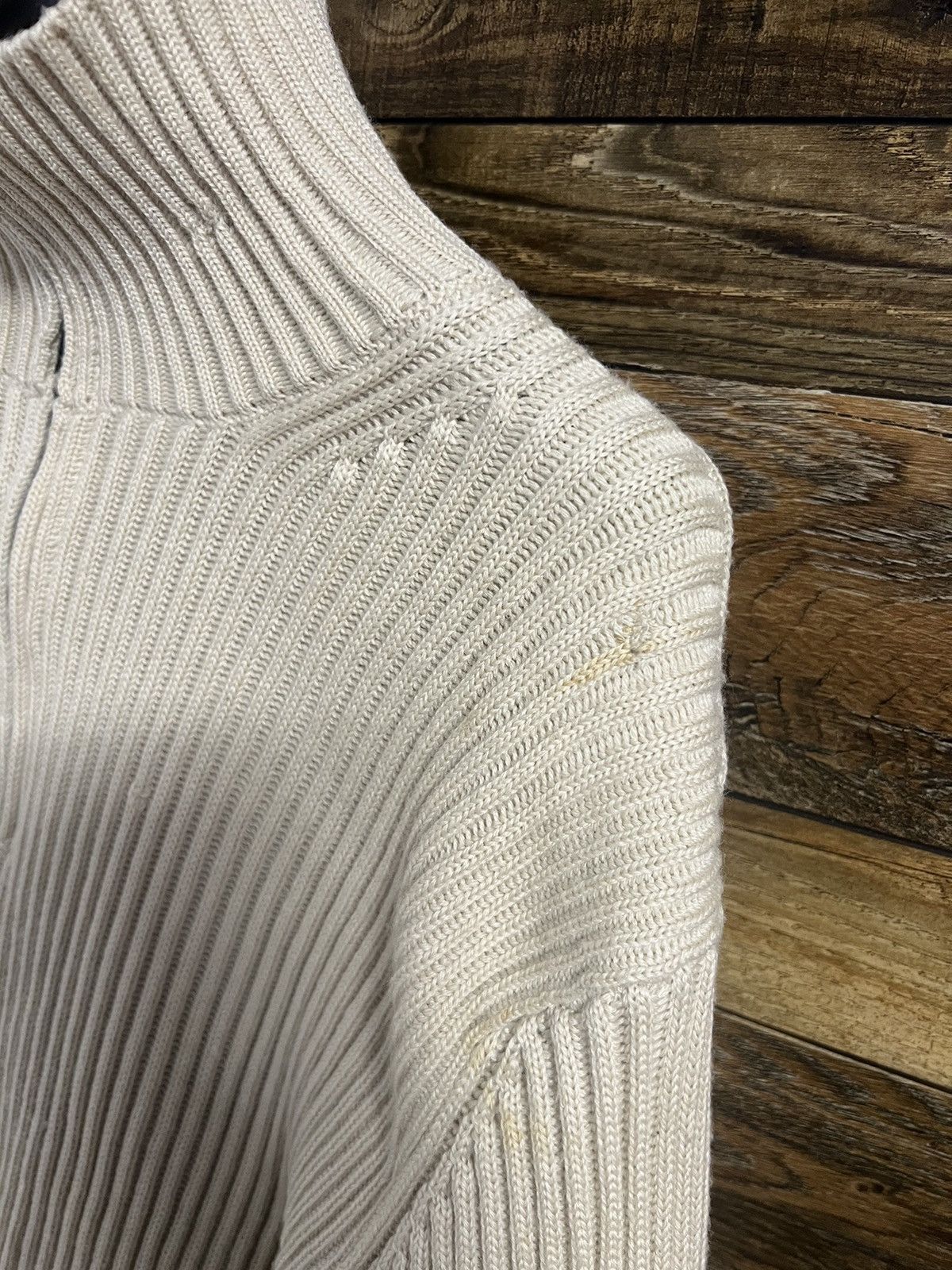 Stone Island STONE ISLAND Sweater Half Zip Wool Heavy Knit Vintage AW 03 Size US XL / EU 56 / 4 - 12 Thumbnail