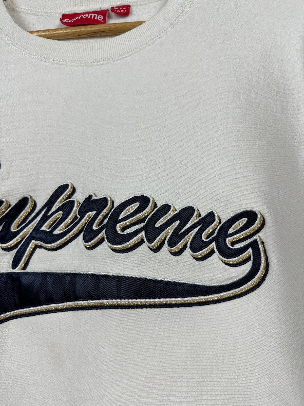 Supreme Supreme Brush Script White Crewneck Sweatshirt Size US L / EU 52-54 / 3 - 15 Thumbnail