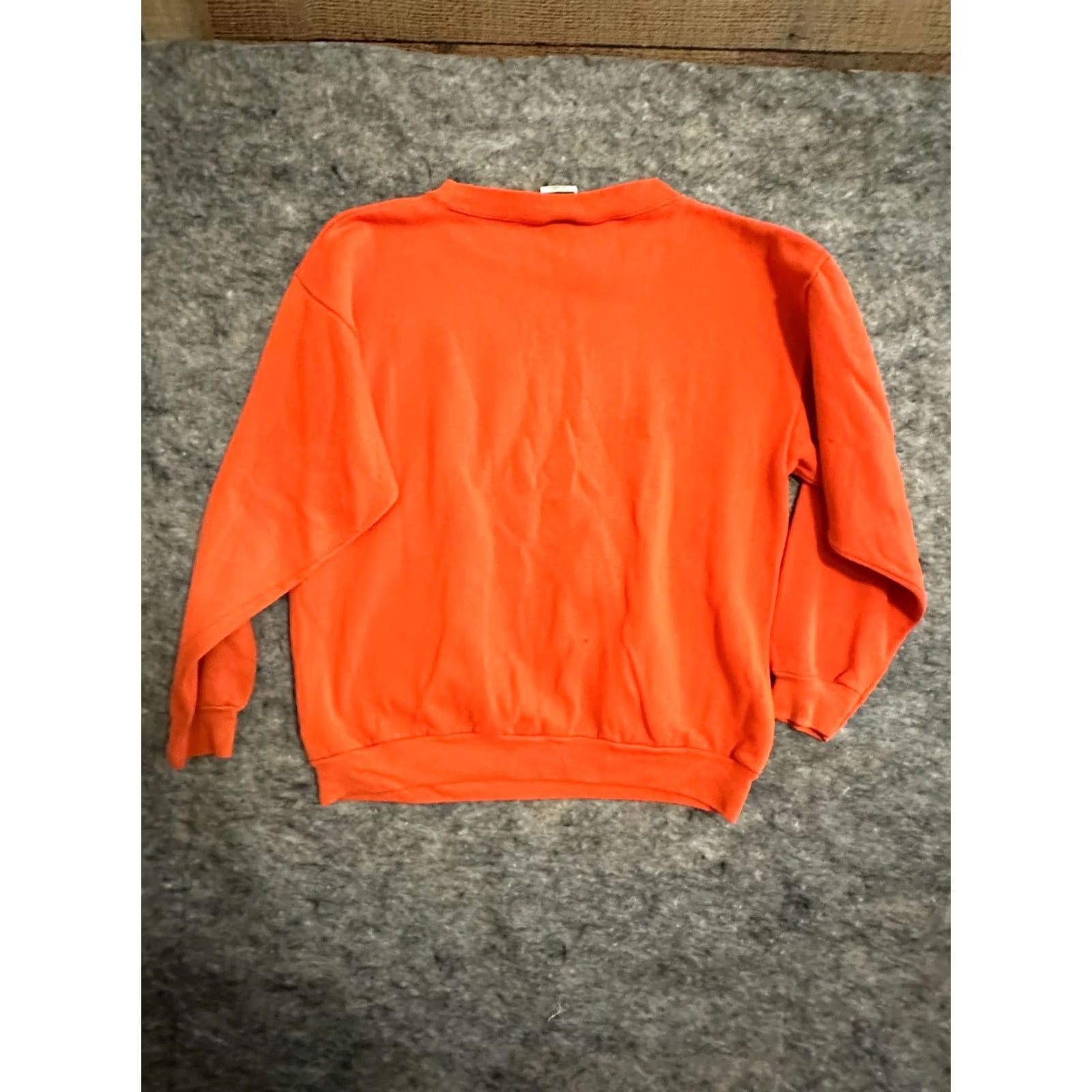 Tultex VINTAGE Clemson University Sweatshirt Mens XL Orange 90s Tultex Made in USA College Football Pullover Crew Neck Long Sleeve Regular Size US XL / EU 56 / 4 - 3 Thumbnail