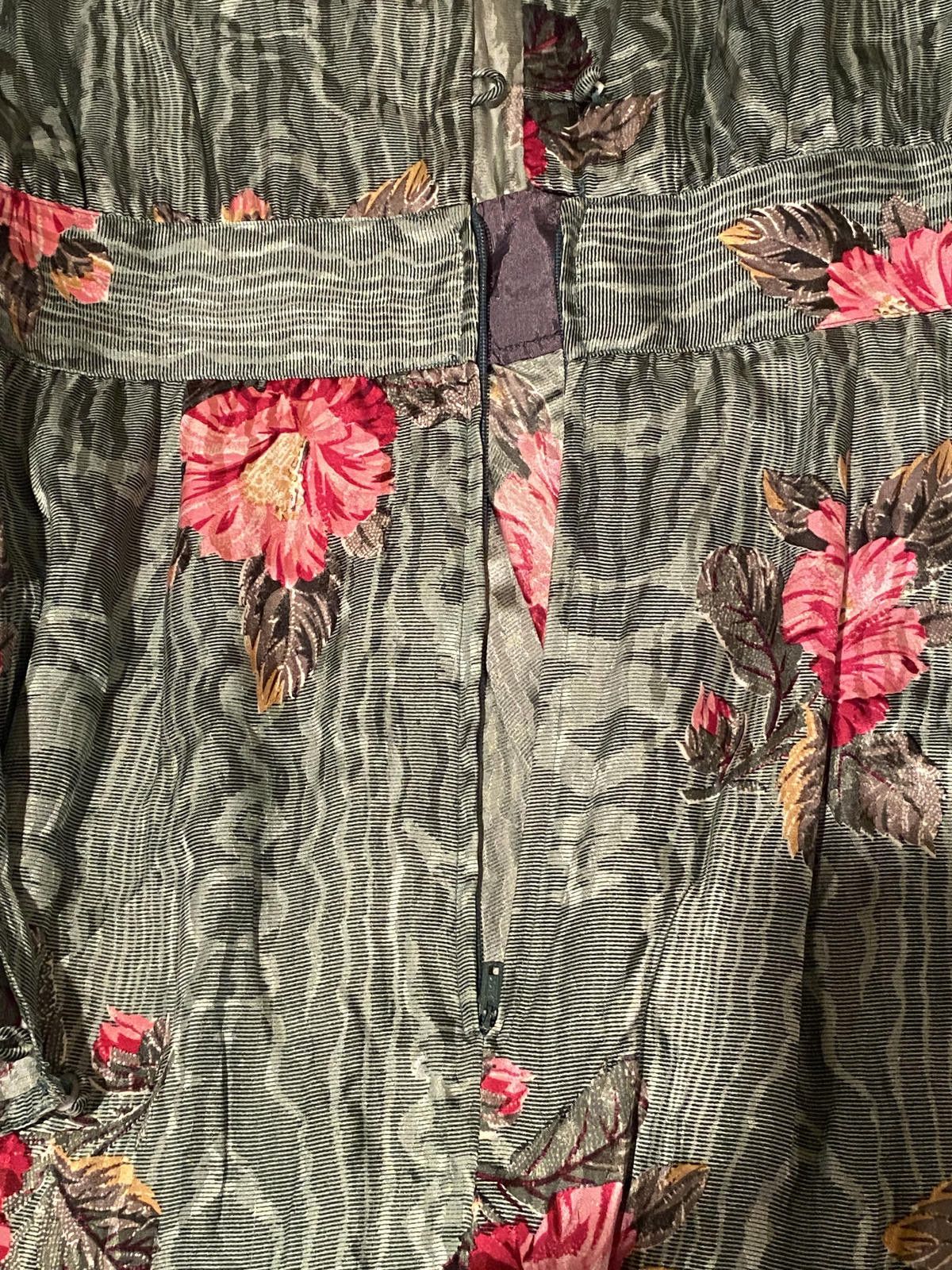 The Unbranded Brand Vintage 80s Womens LS Pleated Floral Silk Midi Dress (385) Size M / US 6-8 / IT 42-44 - 12 Thumbnail