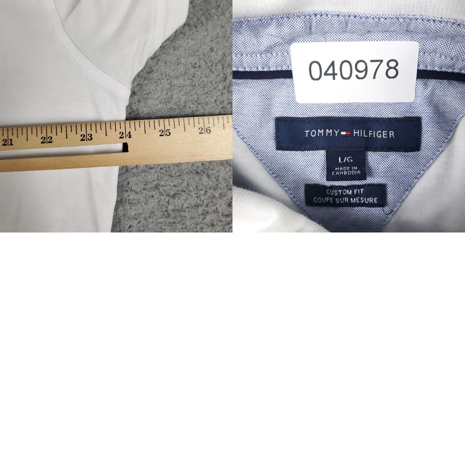 Tommy Hilfiger Tommy Hilfiger Polo Shirt Mens Large White Short Sleeve Casual Activewear Size US L / EU 52-54 / 3 - 8 Thumbnail