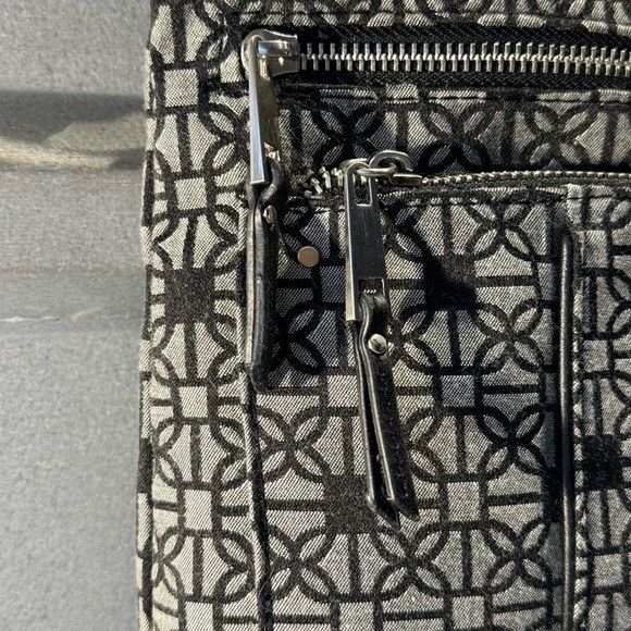 Other Time and Tru Black and Gray Geometric Crossbody Bag Size ONE SIZE - 2 Thumbnail