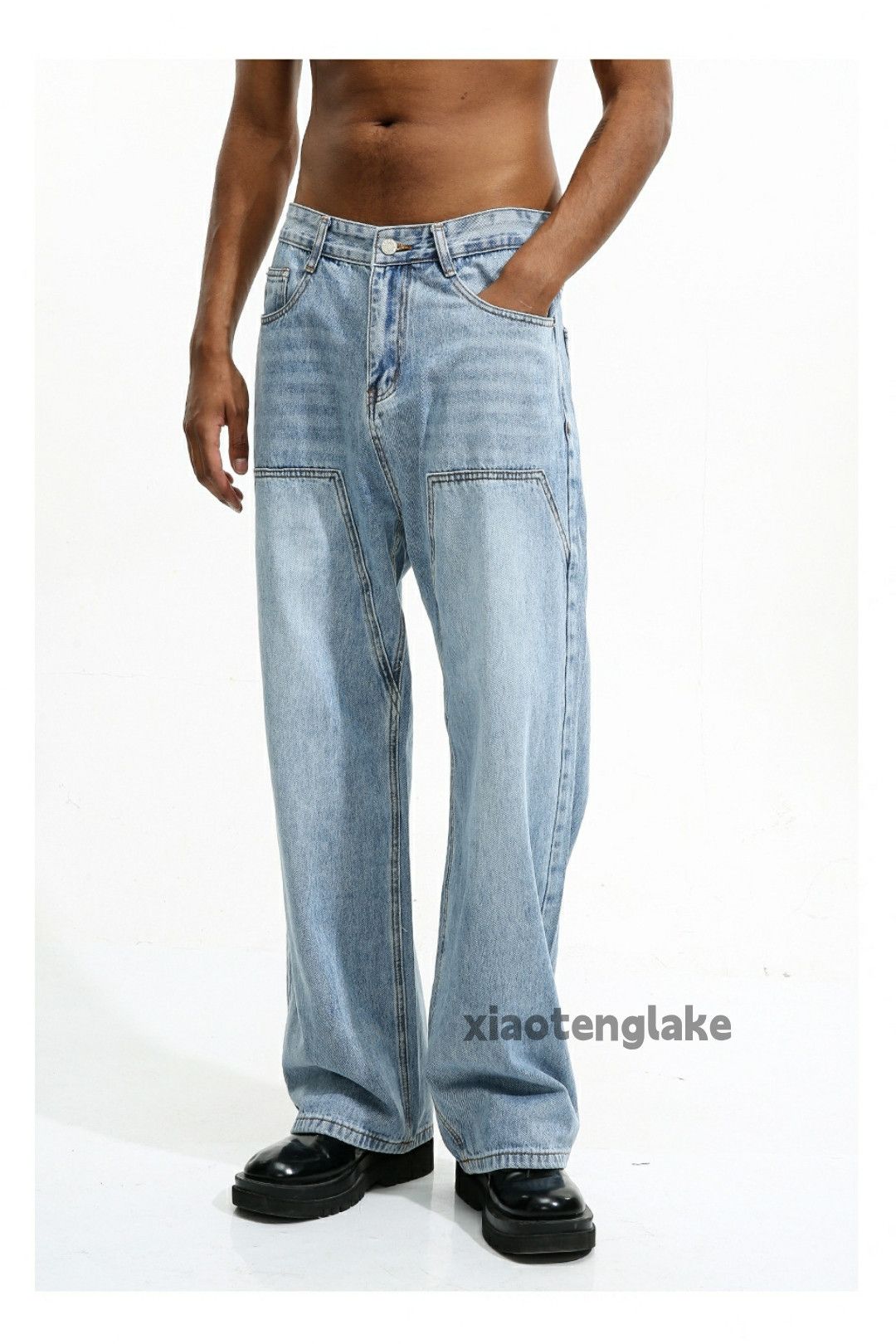 Jean × Vintage washed faded loose utility carpenter hiphop jeans Size US 30 / EU 46 - 4 Thumbnail