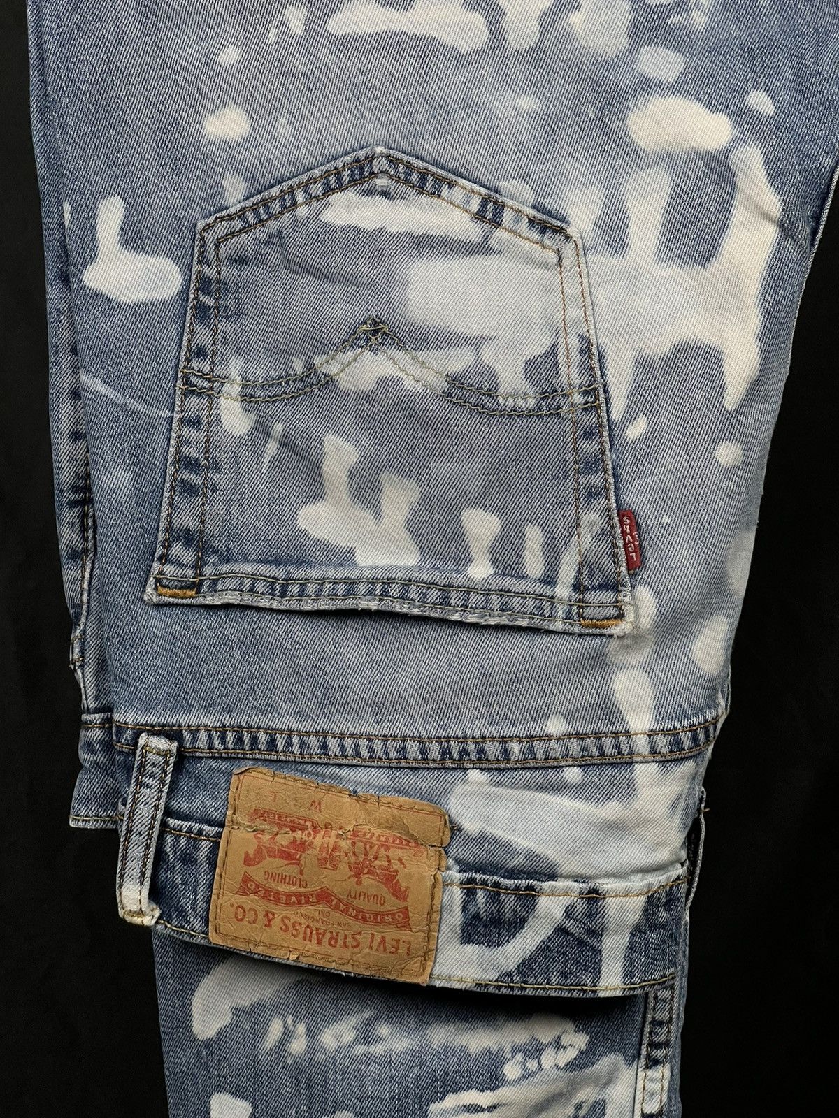 American Apparel × Levi's × Levi's Vintage Clothing Levis distressed tie dye jeans Size US 34 / EU 50 - 2 Thumbnail