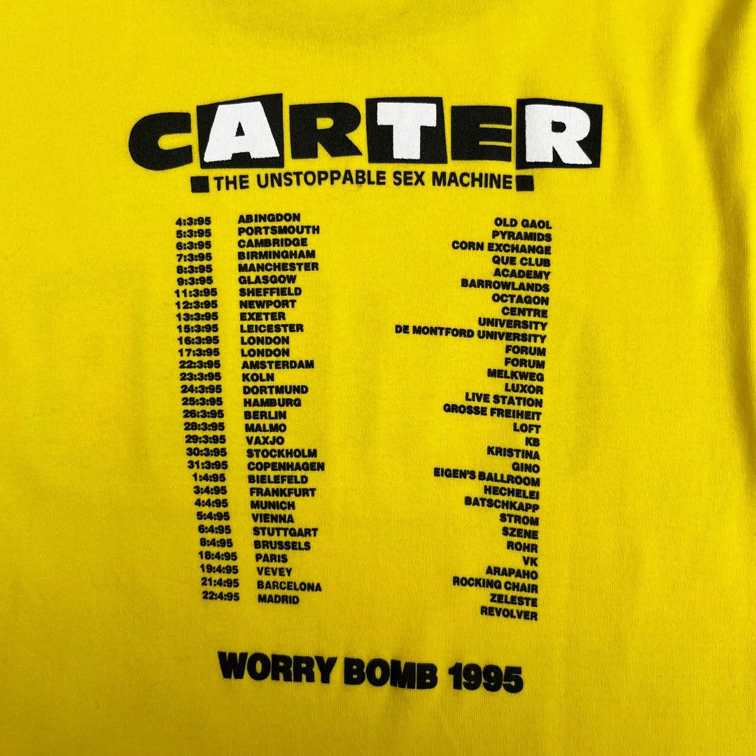 Band Tees × Vintage Carter USM 1995 90s Vintage Worry Bomb Concert Top T-Shirt Size M / US 6-8 / IT 42-44 - 4 Thumbnail