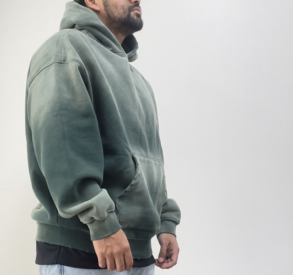 Japanese Brand × Vintage FADED HEAVY GREEN HOODIE Size US XL / EU 56 / 4 - 5 Thumbnail