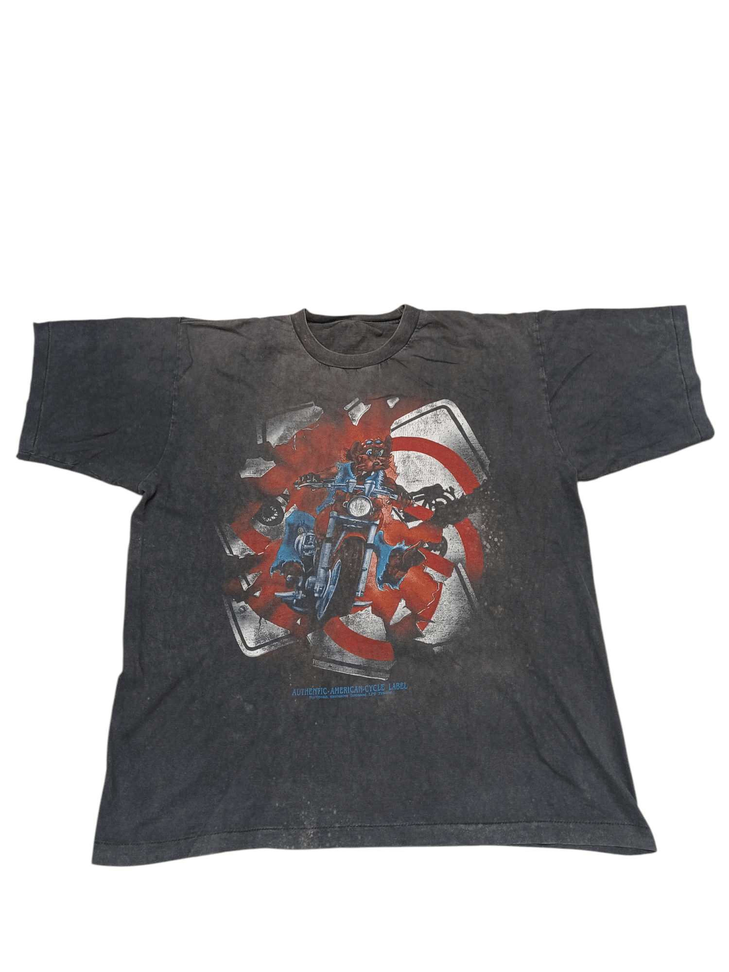 Other VINTAGE MADE IN USA FADED 90S SINGLE STITCH RACING BIKER TEE Size US XL / EU 56 / 4 - 1 Thumbnail