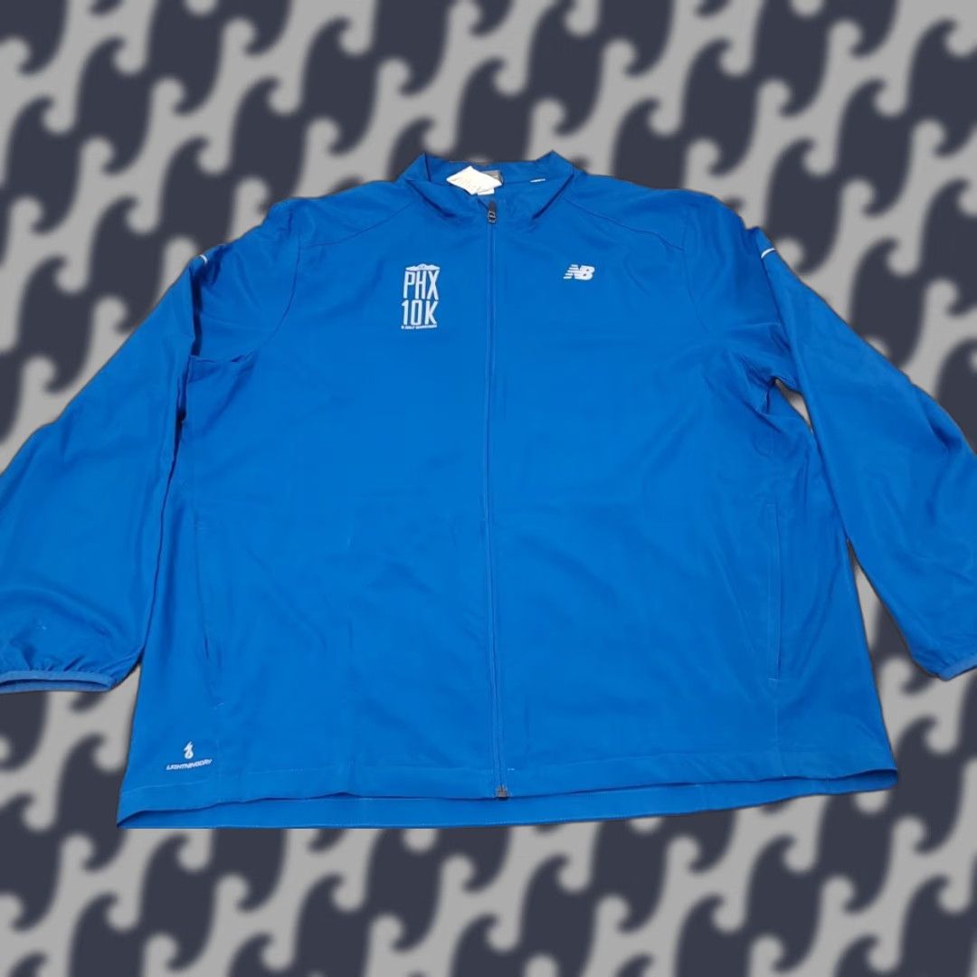 New Balance New Balance Windbreaker Jacket 2XL Blue Men's 10k PHX Lightning Dry Softshell Full Zip Pockets Logo Sports Size US XXL / EU 58 / 5 - 1 Thumbnail