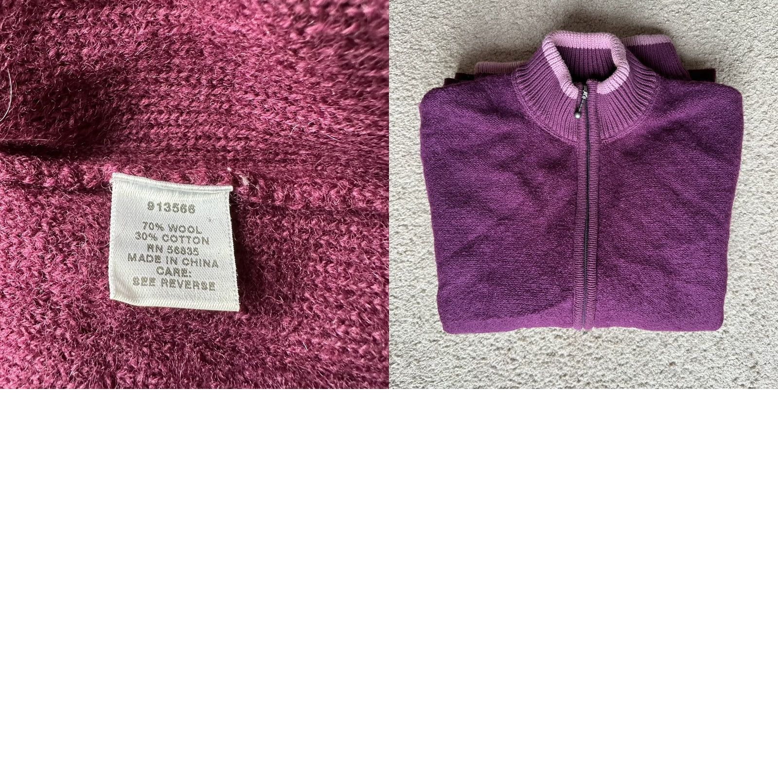 Vintage Cabela's Sweater Womens Small Full Zip Pink Mock Neck Wool Blend Pockets Size S / US 4 / IT 40 - 9 Thumbnail