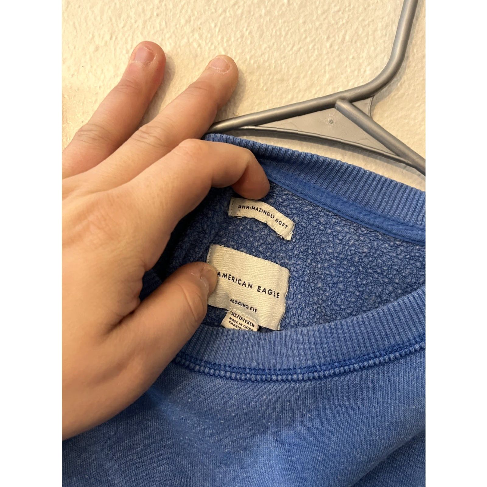 American Eagle Outfitters VINTAGE American Eagle Women's Jegging Fit Long Sleeve Pullover Sweater Blue XS Size XS / US 0-2 / IT 36-38 - 3 Thumbnail