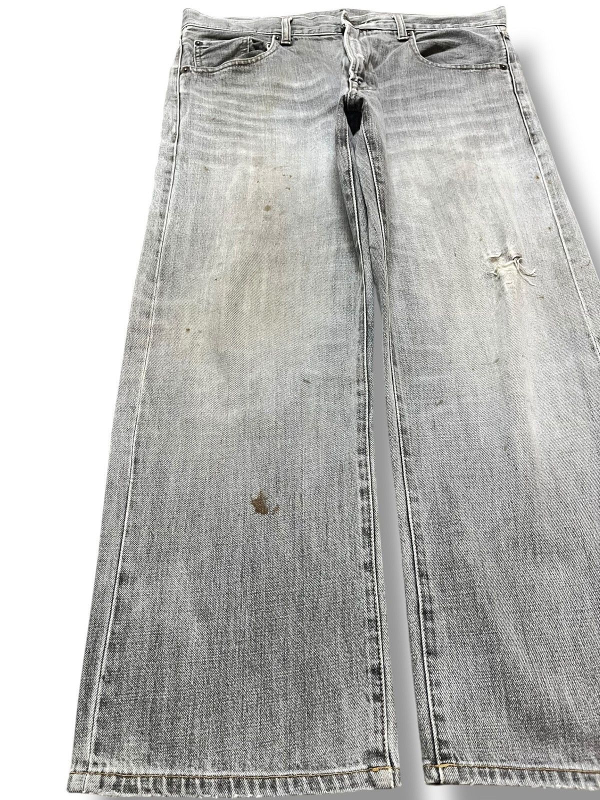 VILLAND Vintage Villand Baggy Wide Leg Faded Distressed Denim Size US 35 - 3 Thumbnail