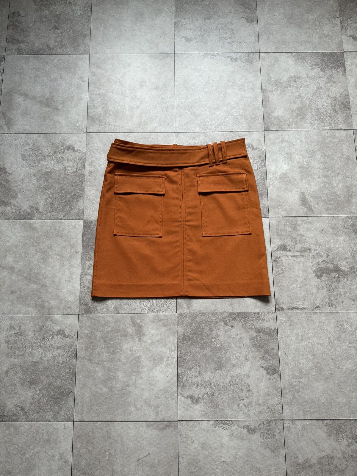 Cop Copine Cop Copine Mayabis Orange Mini Skirt Belt Pockets Taille 36 Size 25" / US 0 / IT 36 - 2 Thumbnail