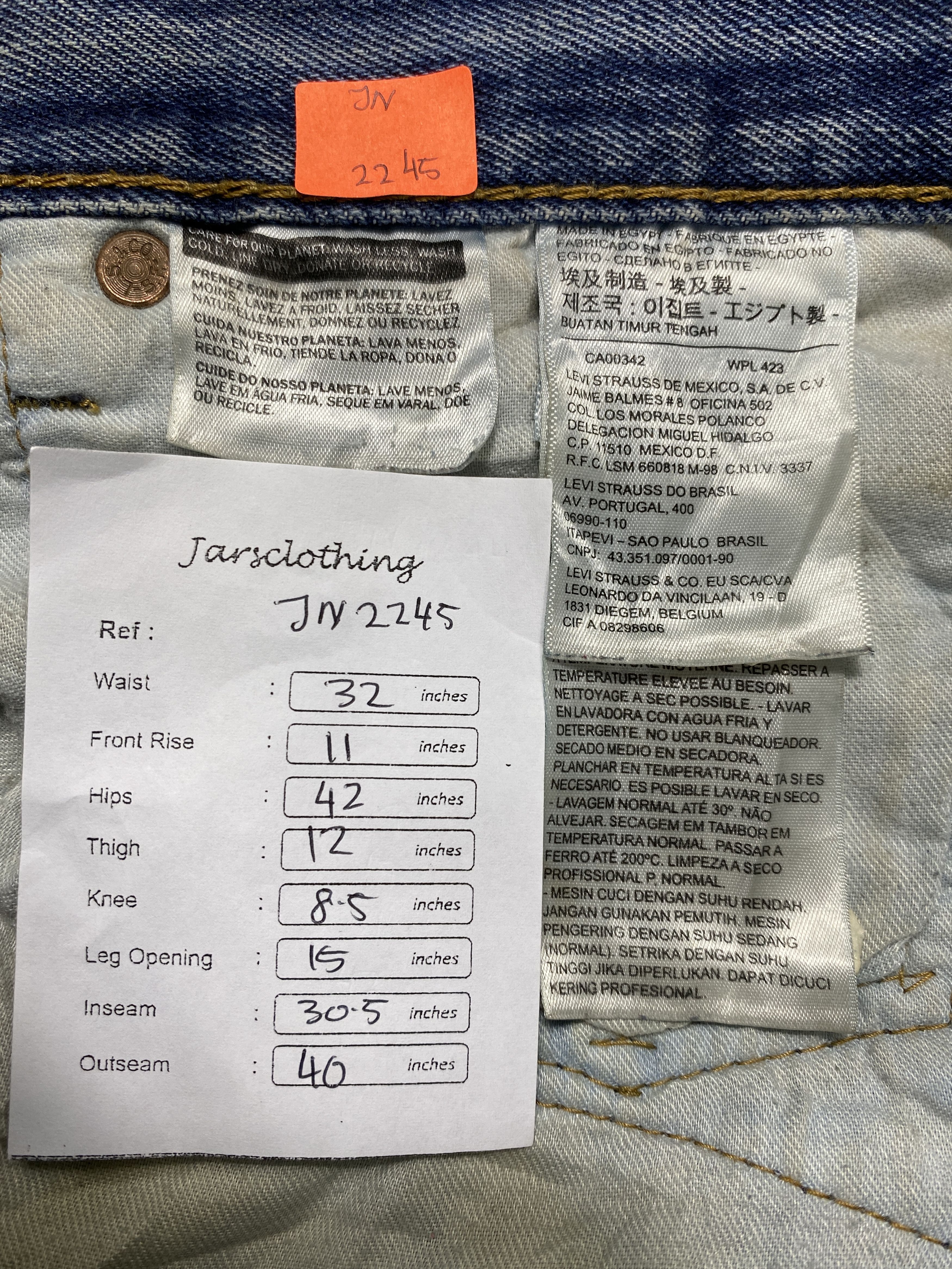 Levi's Dirty Used Blue Vintage Levi's 501 32x30.5 Denim -JN2245 Size US 32 / EU 48 - 7 Thumbnail
