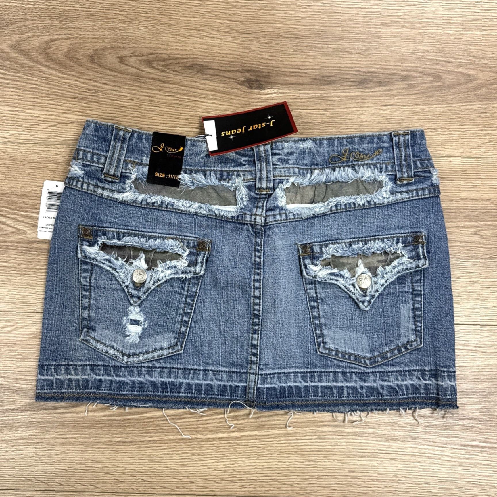 G-Star J Star Womens Denim Mini Skirt Blue Distressed 11/12 Short Star Theme Size 32" / US 10 / IT 46 - 8 Thumbnail