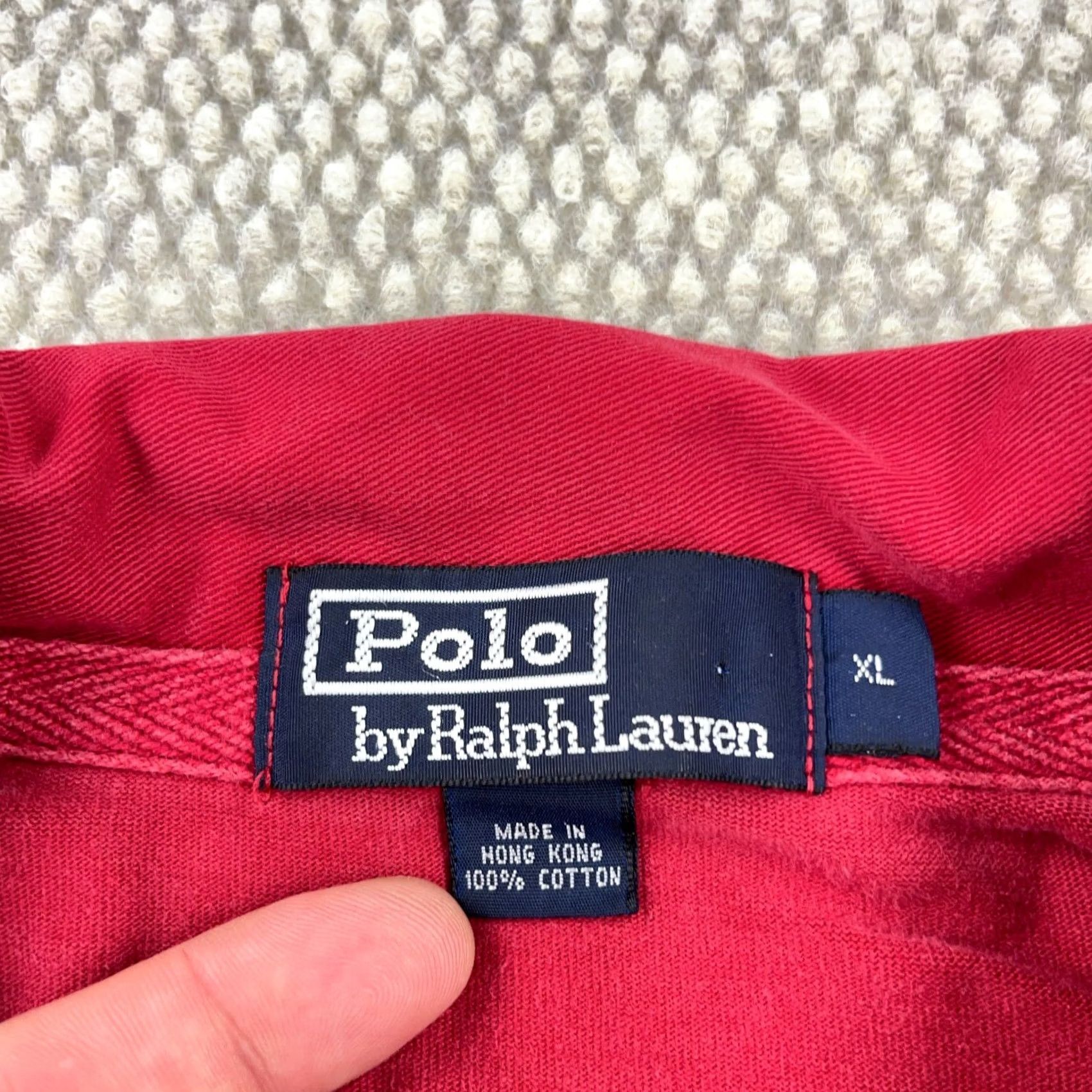 Polo Ralph Lauren VINTAGE Polo Ralph Lauren Rugby Shirt Men 2XL Red Blue 90s Long Sleeve Pony Size US XXL / EU 58 / 5 - 3 Thumbnail