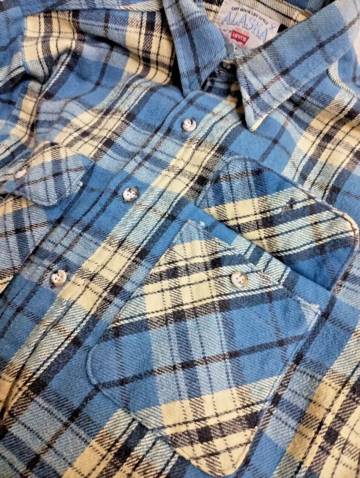 Levi's × Levi's Vintage Clothing LEVI'S OUTDOOR LIFESTYLE ALASKA Flannel Shirt Men Size L Size US L / EU 52-54 / 3 - 9 Thumbnail