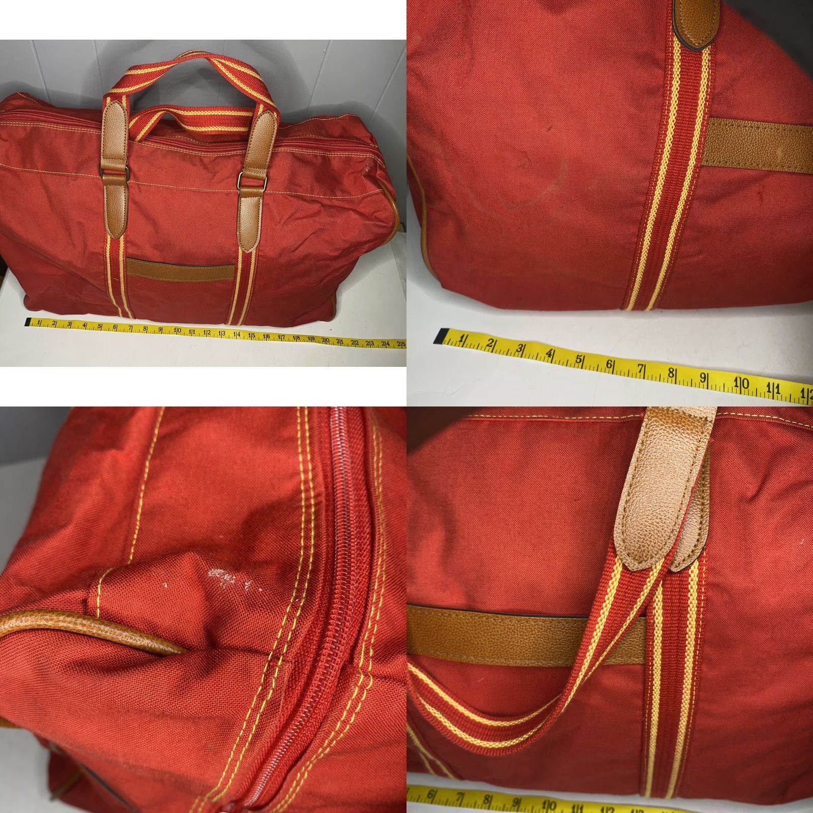 Vintage VINTAGE Sophia Canvas Tote Bag Red 90s Unisex Adults Leather Straps Size ONE SIZE - 9 Thumbnail