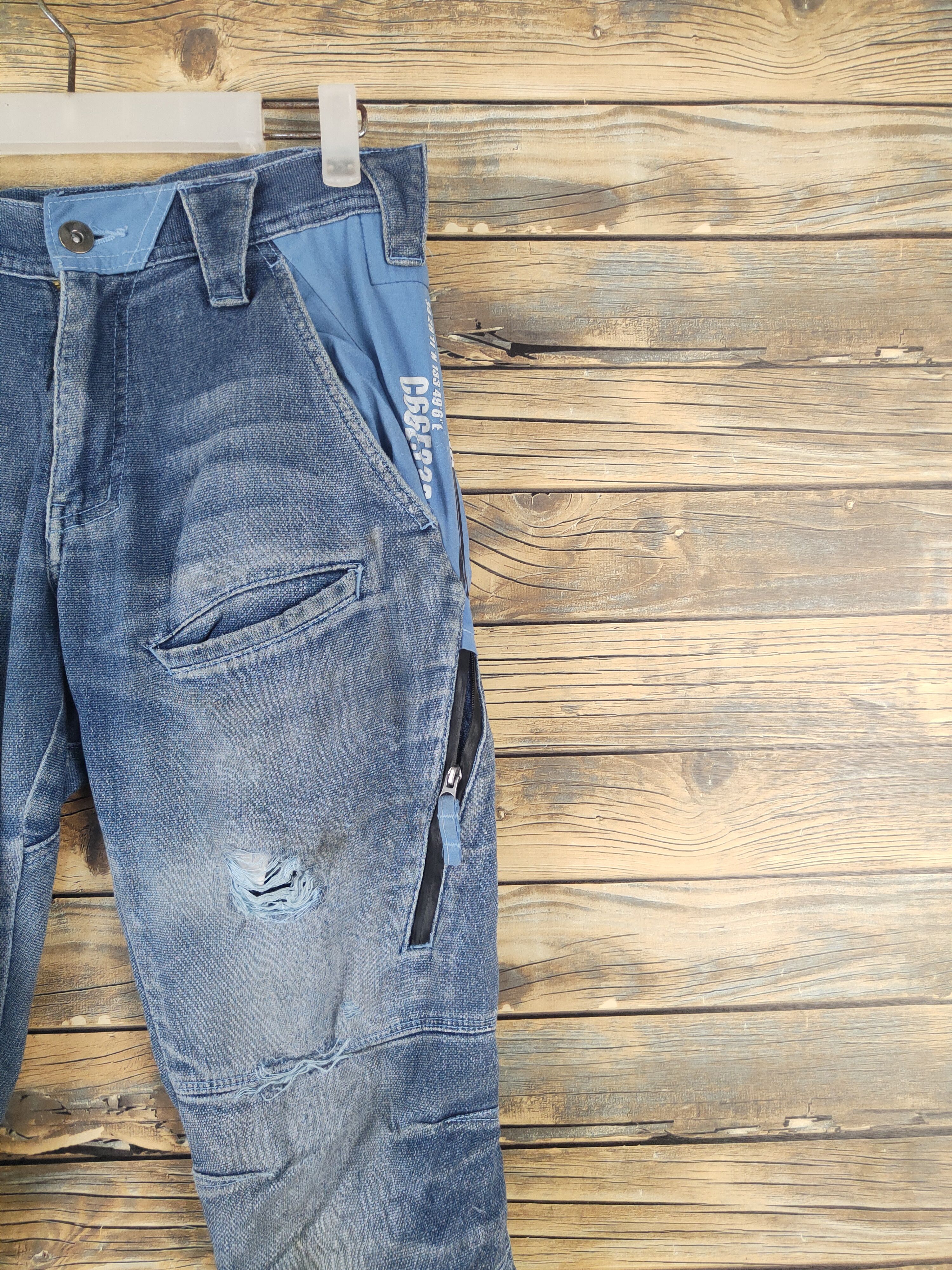 Japanese Brand Toraichi skinny Blue Distressed Ripped denim Jeans #W2001 Size US 29 - 8 Thumbnail