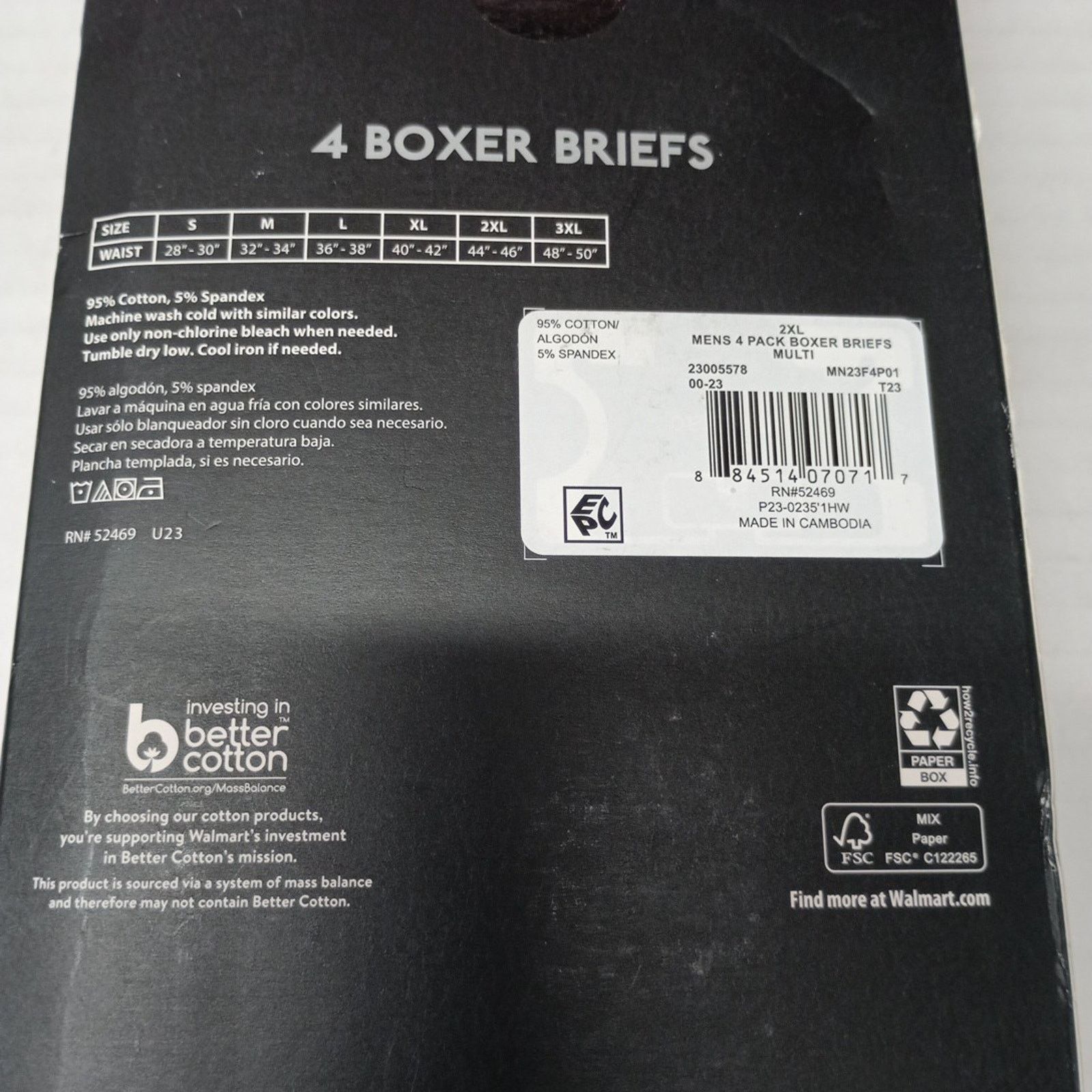 Other No Boundaries Men's Boxer Briefs Sz 2XL 4-Pk Valentine Size 44 - 3 Thumbnail