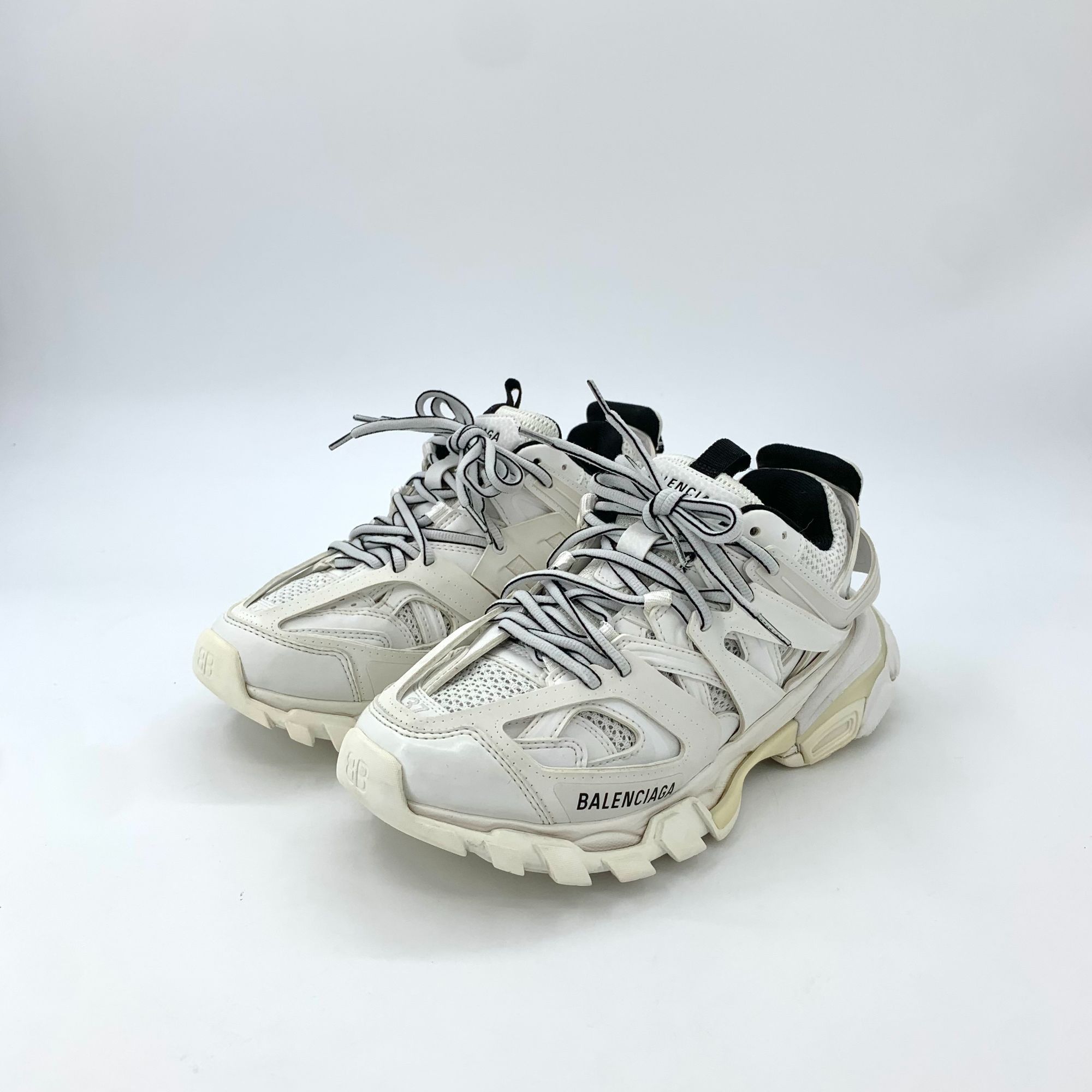 Balenciaga Balenciaga Track Sneakers White & Black Lace-Up Shoes Size US 7 / IT 37 - 1 Thumbnail
