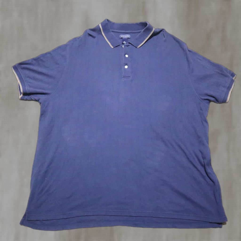 Vintage Saddlebred Polo Shirt Blue 2XL Men Shirt Short Sleeve Knit Cotton Blend Regular Classic Modern Buttonless Polo (No closure) Size US XXL / EU 58 / 5 - 1 Thumbnail
