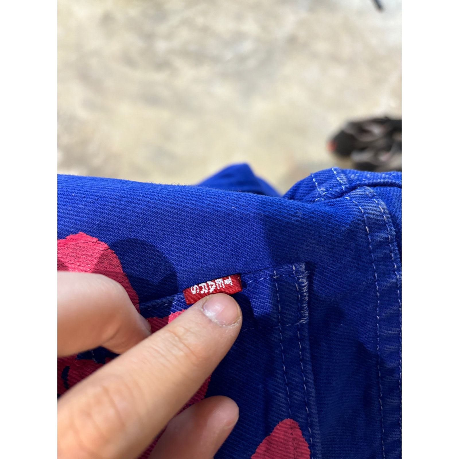 DENIM TEARS Denim Tears BSTROY Jeans Navy Pink Used 27 Size US 27 - 4 Thumbnail