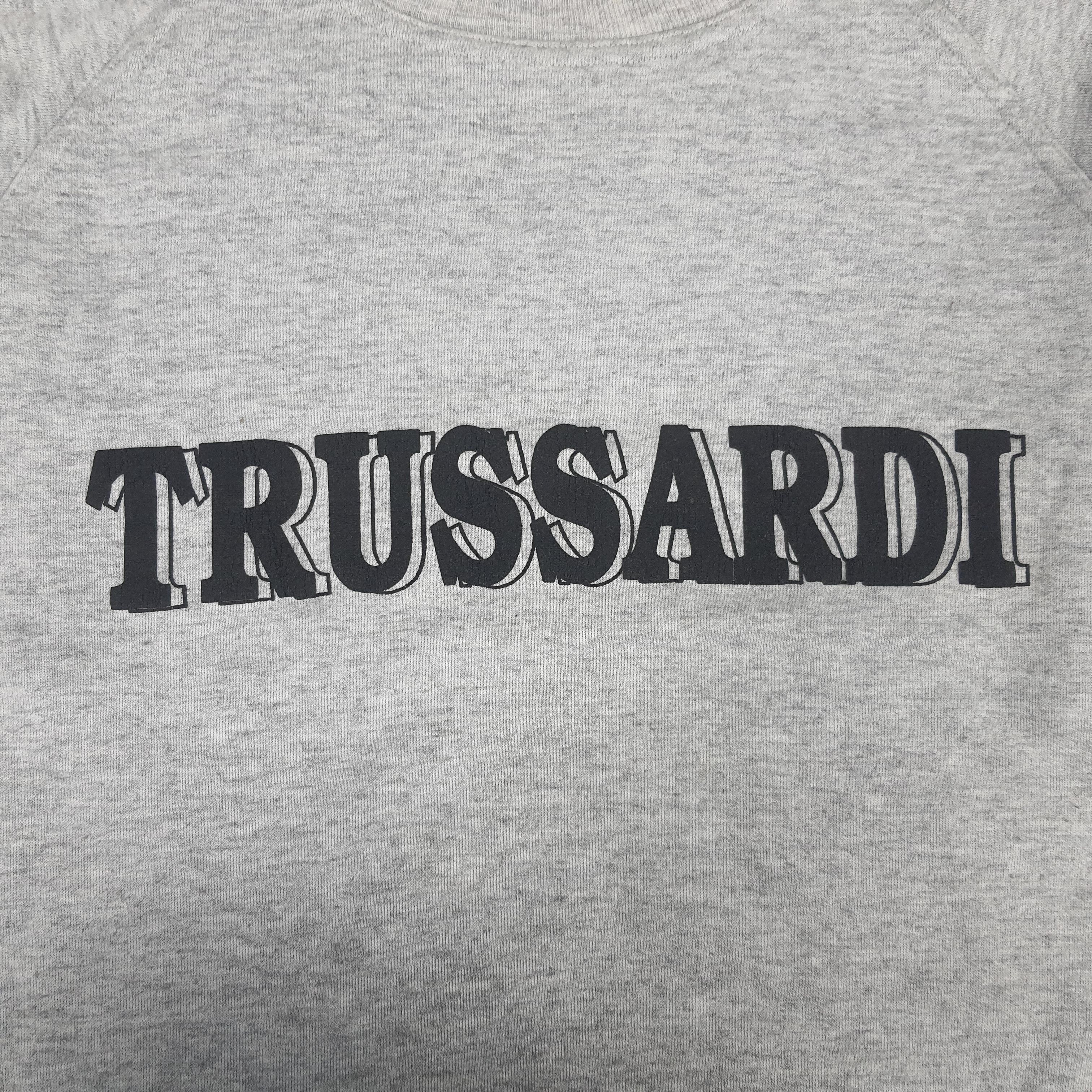 Trussardi × Vintage Vintage Trussardi Spell Out Italian Designer Sweatshirt Size US M / EU 48-50 / 2 - 2 Thumbnail