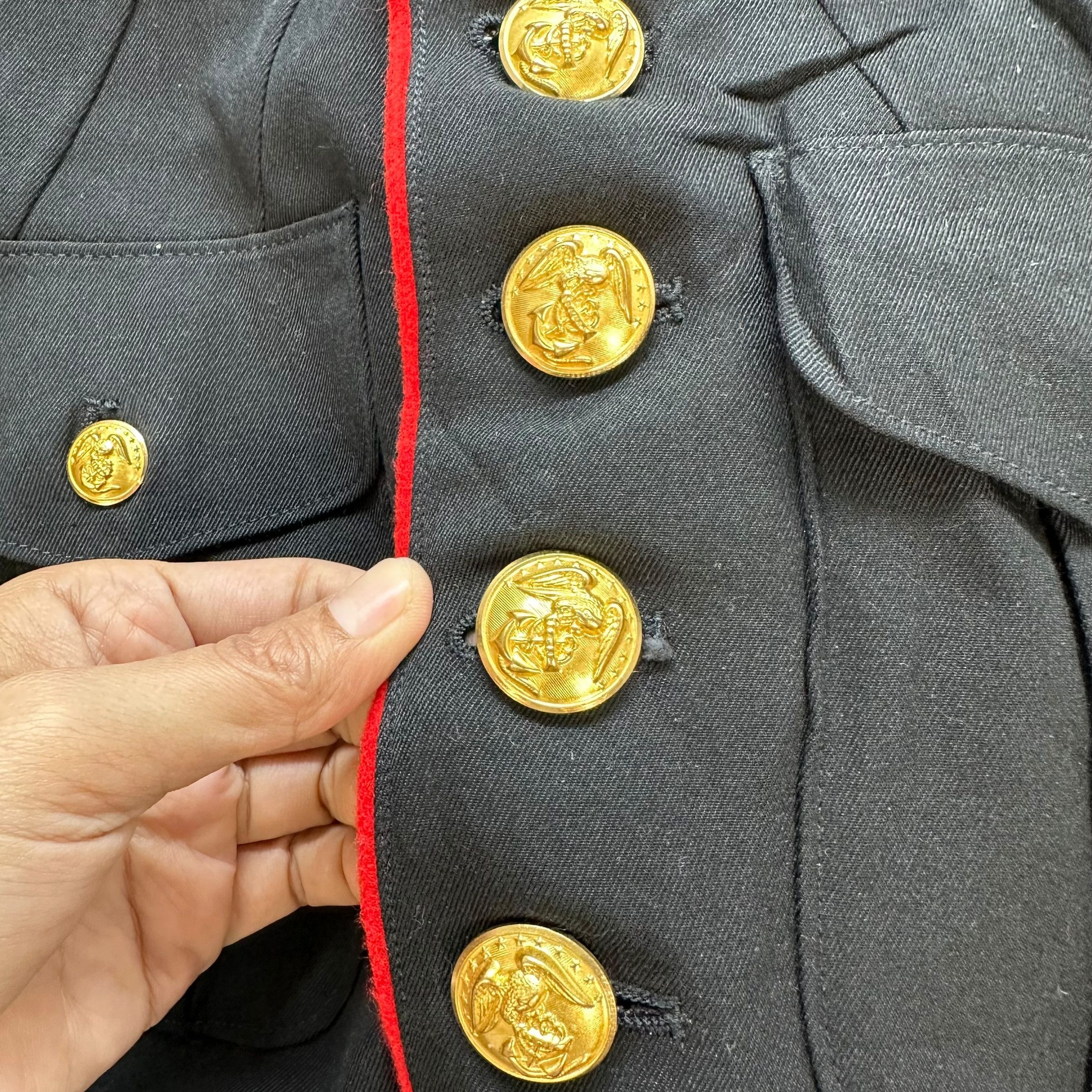 Vintage 80s DSCP Crown Clothing Company USA Gabardine Coat #A17-0411 Size US S / EU 44-46 / 1 - 8 Thumbnail