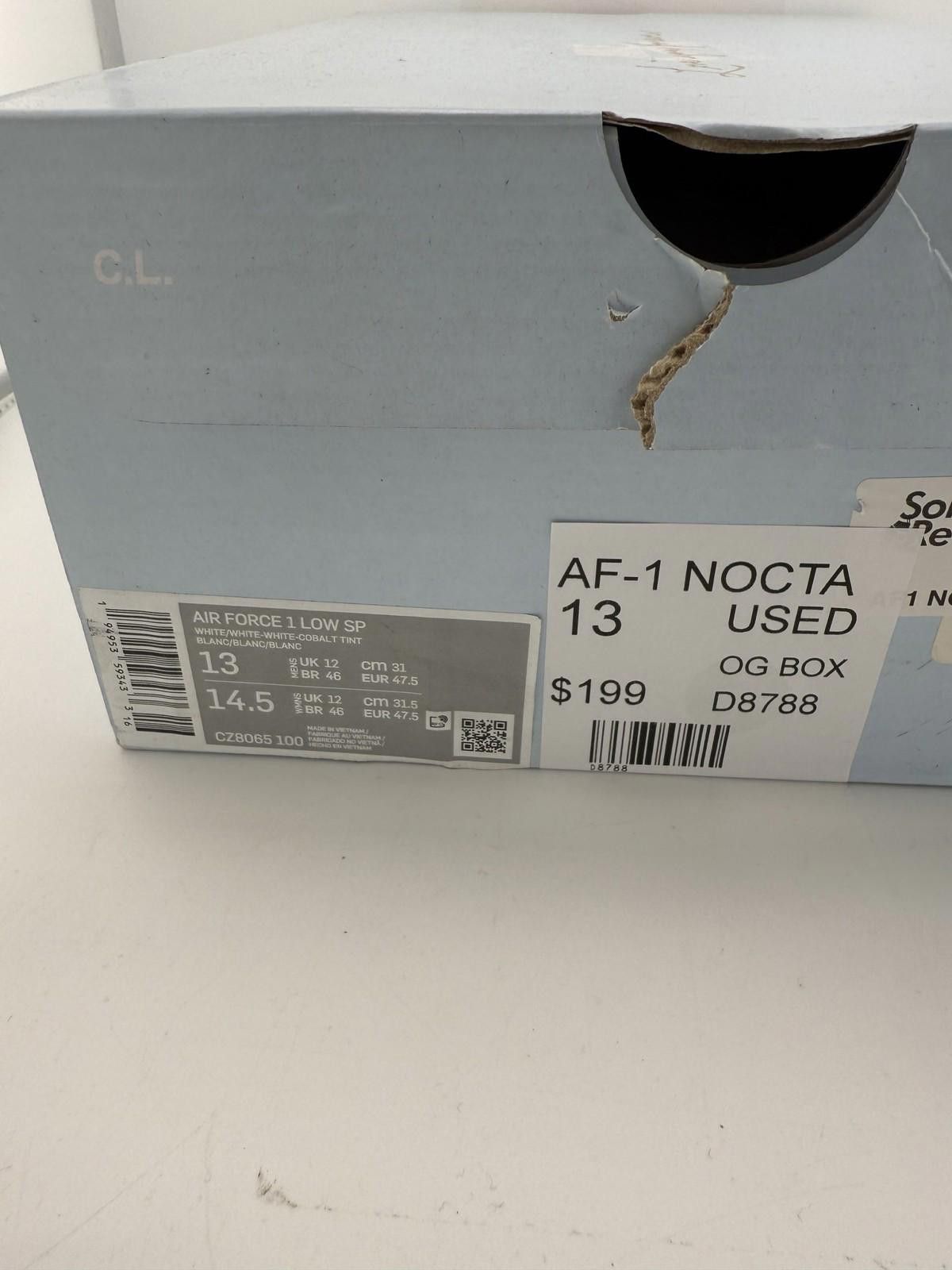 Nike og Nike Air Force 1 NOCTA White Sneakers US 13 Used Size US 13 / EU 46 - 9 Thumbnail