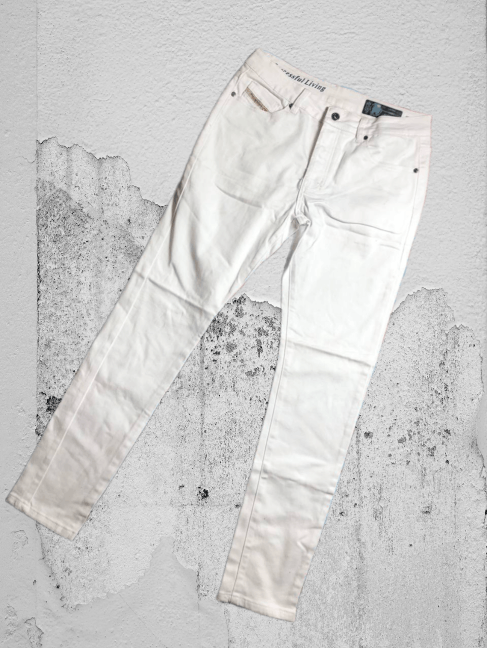Japanese Brand Crazy Crash Dirty Baggy Faded Jean Japan Avant Garde Style Size US 33 - 1 Thumbnail