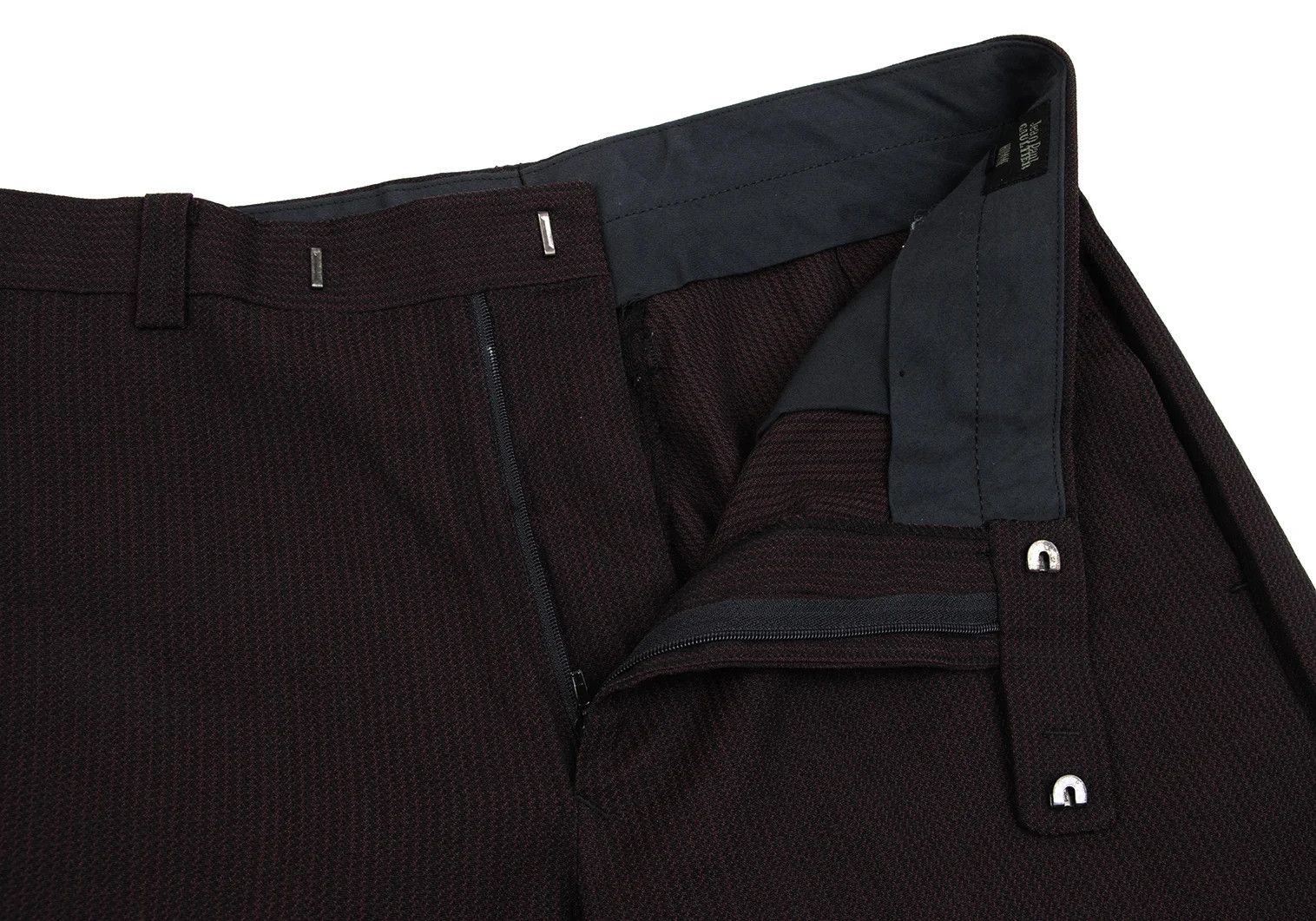 Jean Paul Gaultier Wool Zigzag Stripe Pants in Bordeaux Size 50 Size US 34 / EU 50 - 4 Thumbnail