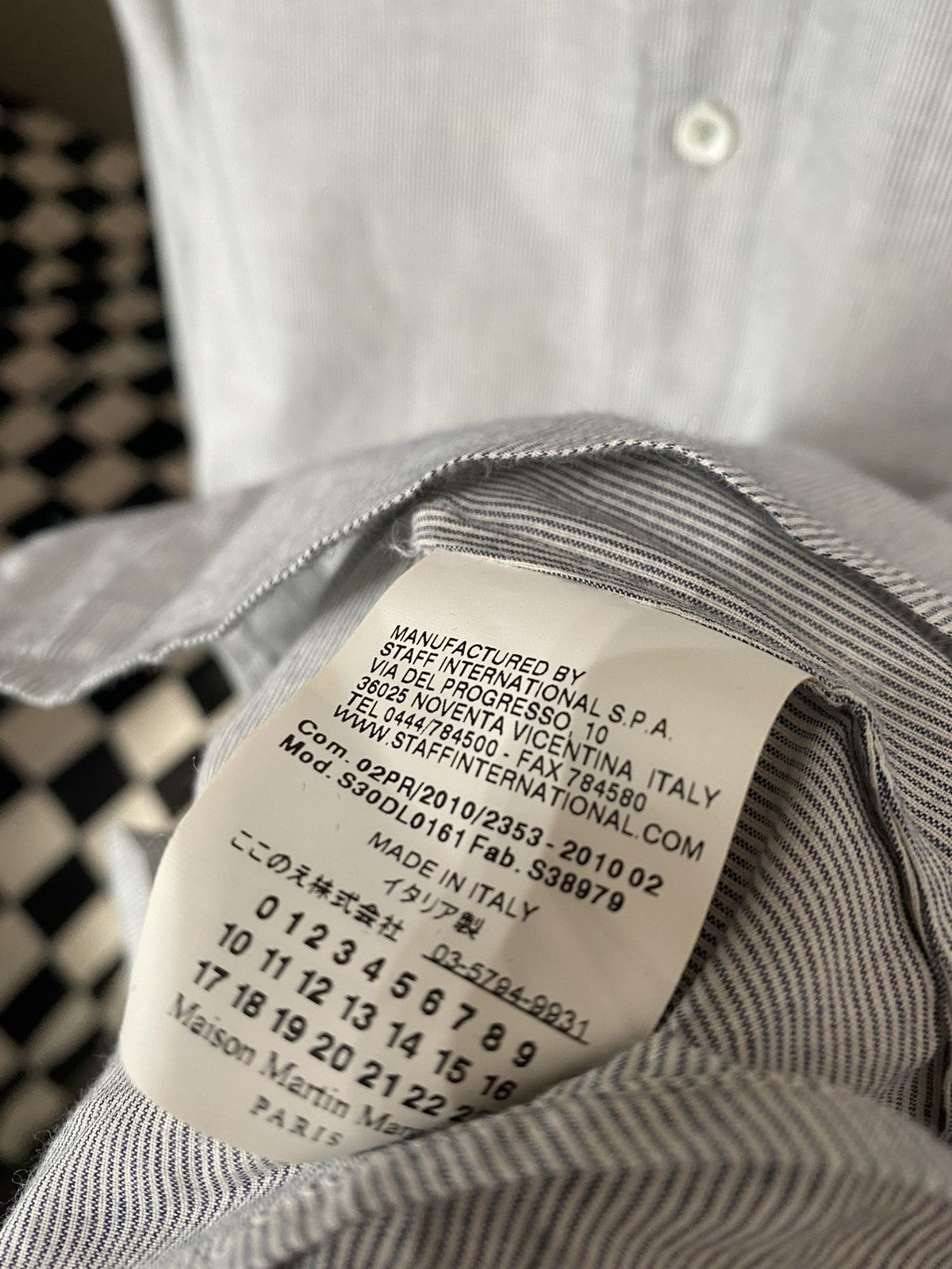 Maison Margiela SS10 $875 CASHMERE BLEND STRIPE GREY DRESS SHIRT BUTTON DOWN Size US M / EU 48-50 / 2 - 4 Thumbnail