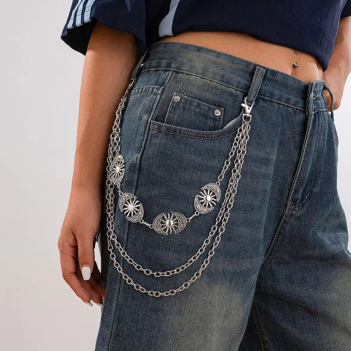 Jewelry Hip-hop Layered Pants Waist Chain Size ONE SIZE - 1 Thumbnail