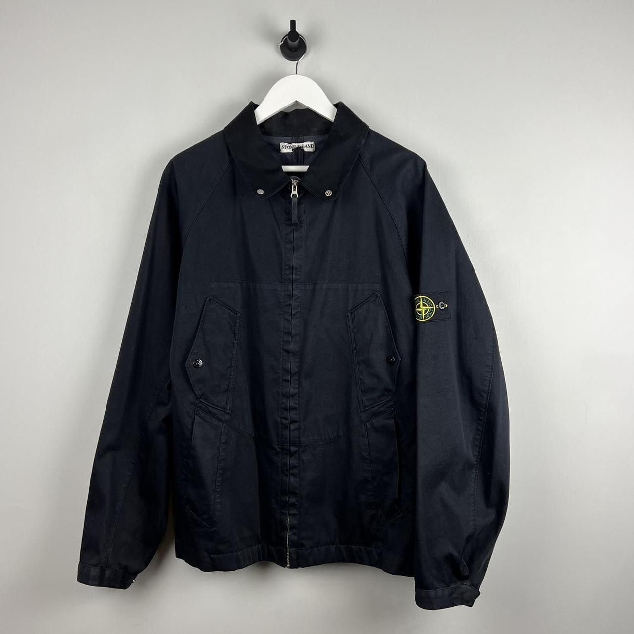 Image of 00S Stone Island Collared Jacket in Navy, Men's (Size XL)